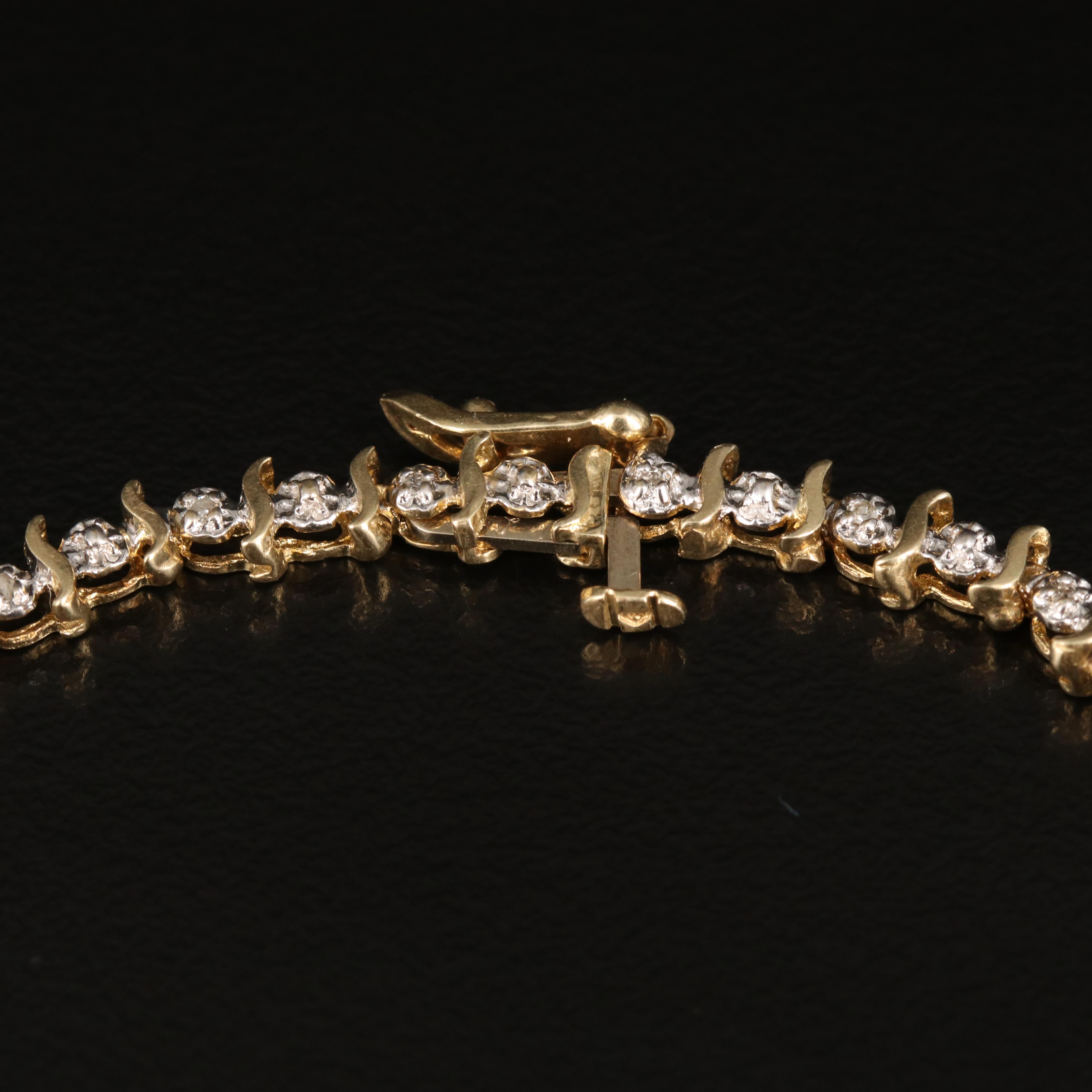 10K 0.12 CTW Diamond Bracelet