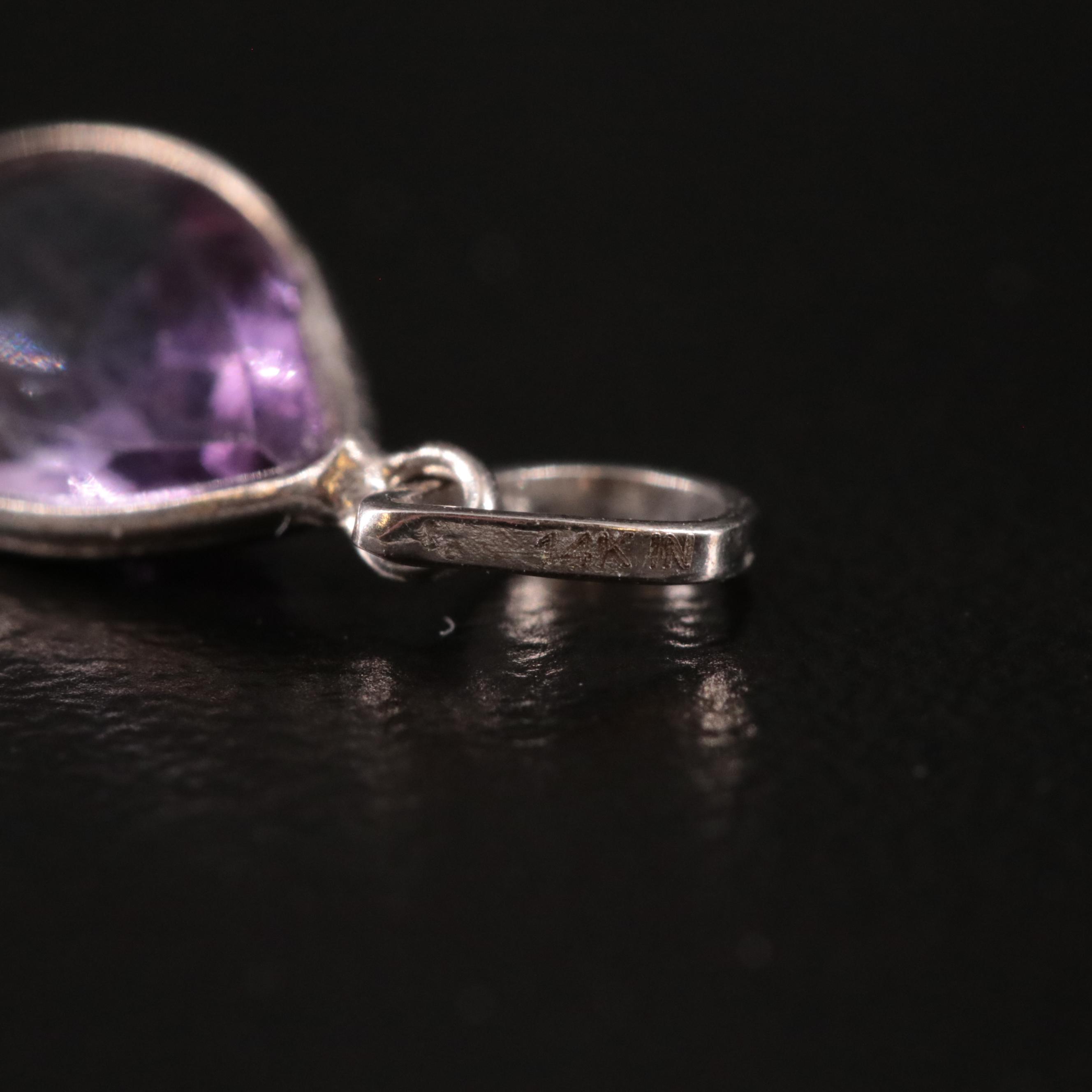 14K Amethyst Pendant