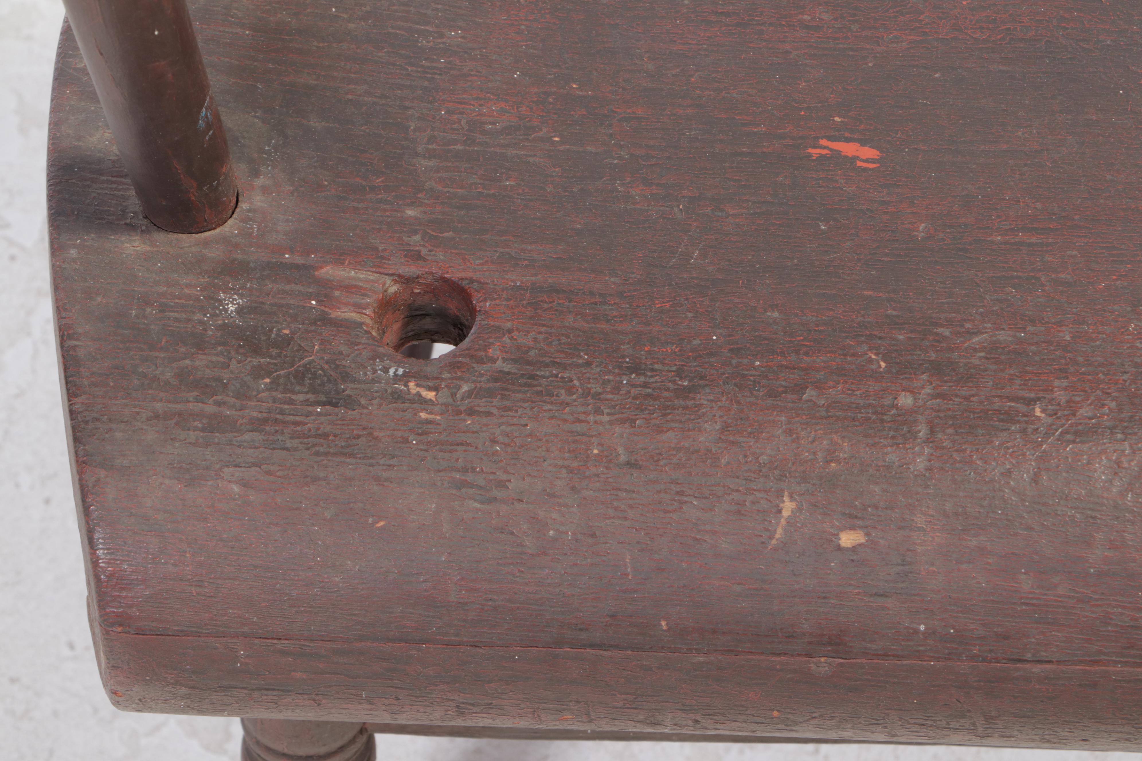 American Painted Rod-Back Settee, 19th Century