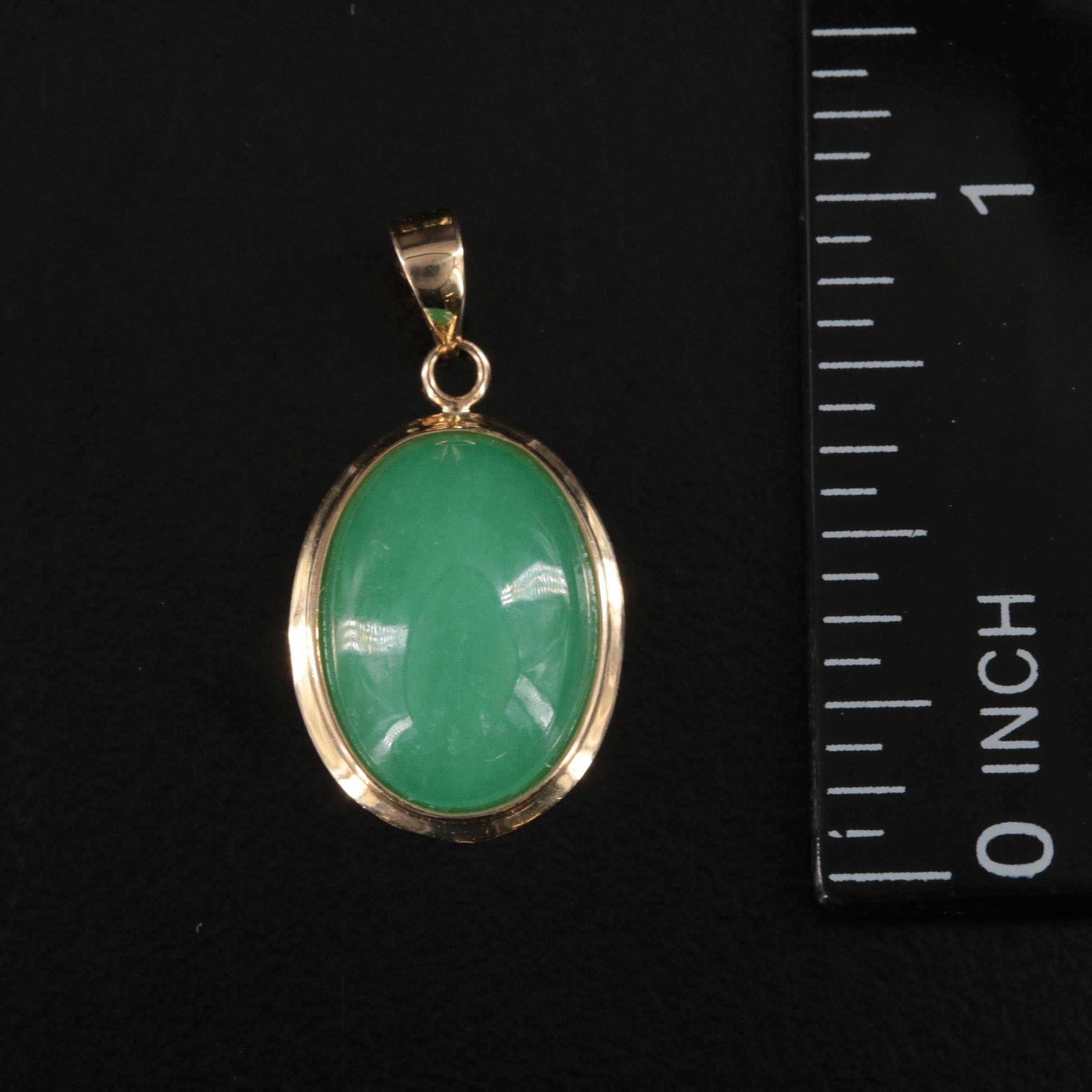 14K Jadeite Earrings, Ring and Pendant