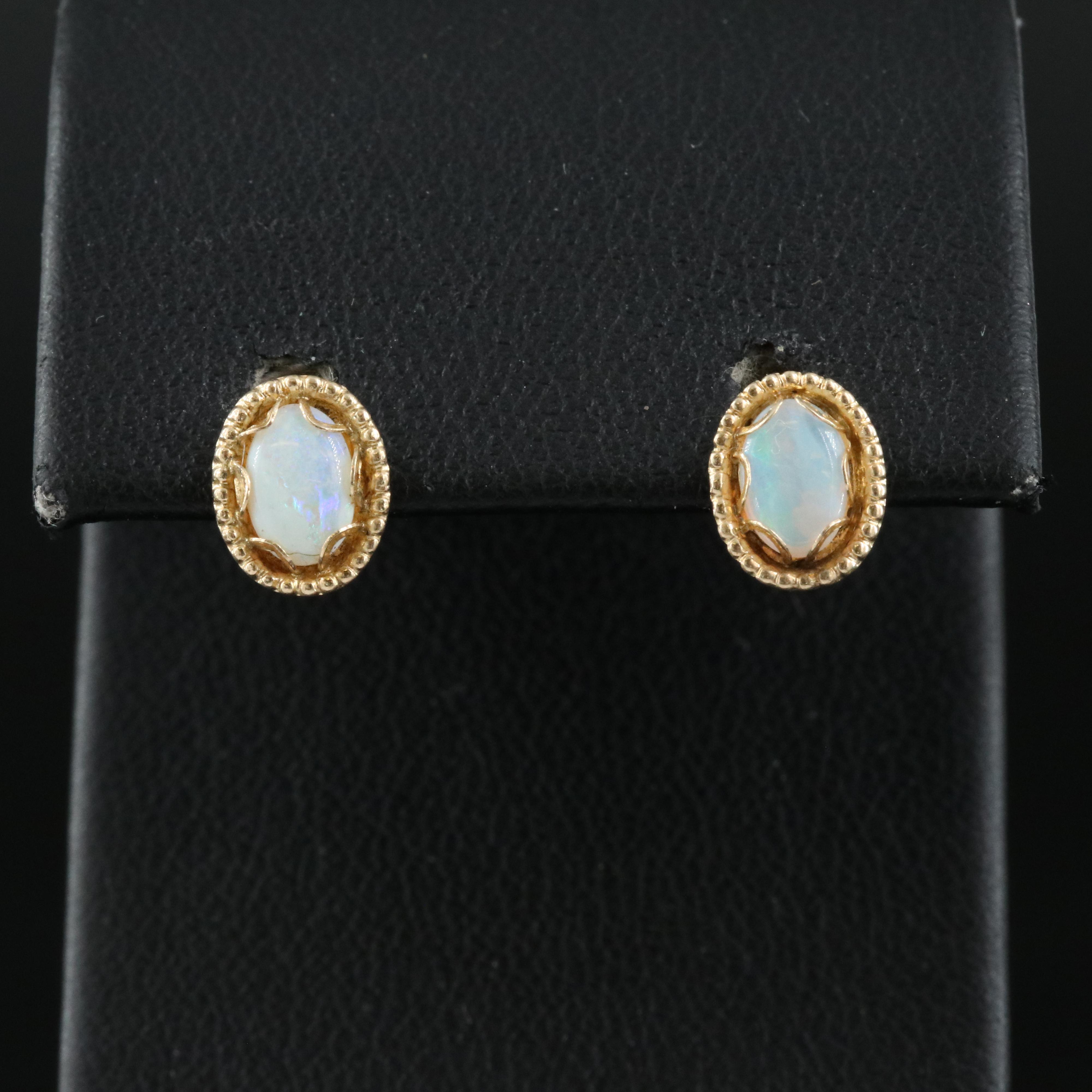 14K Opal Earrings