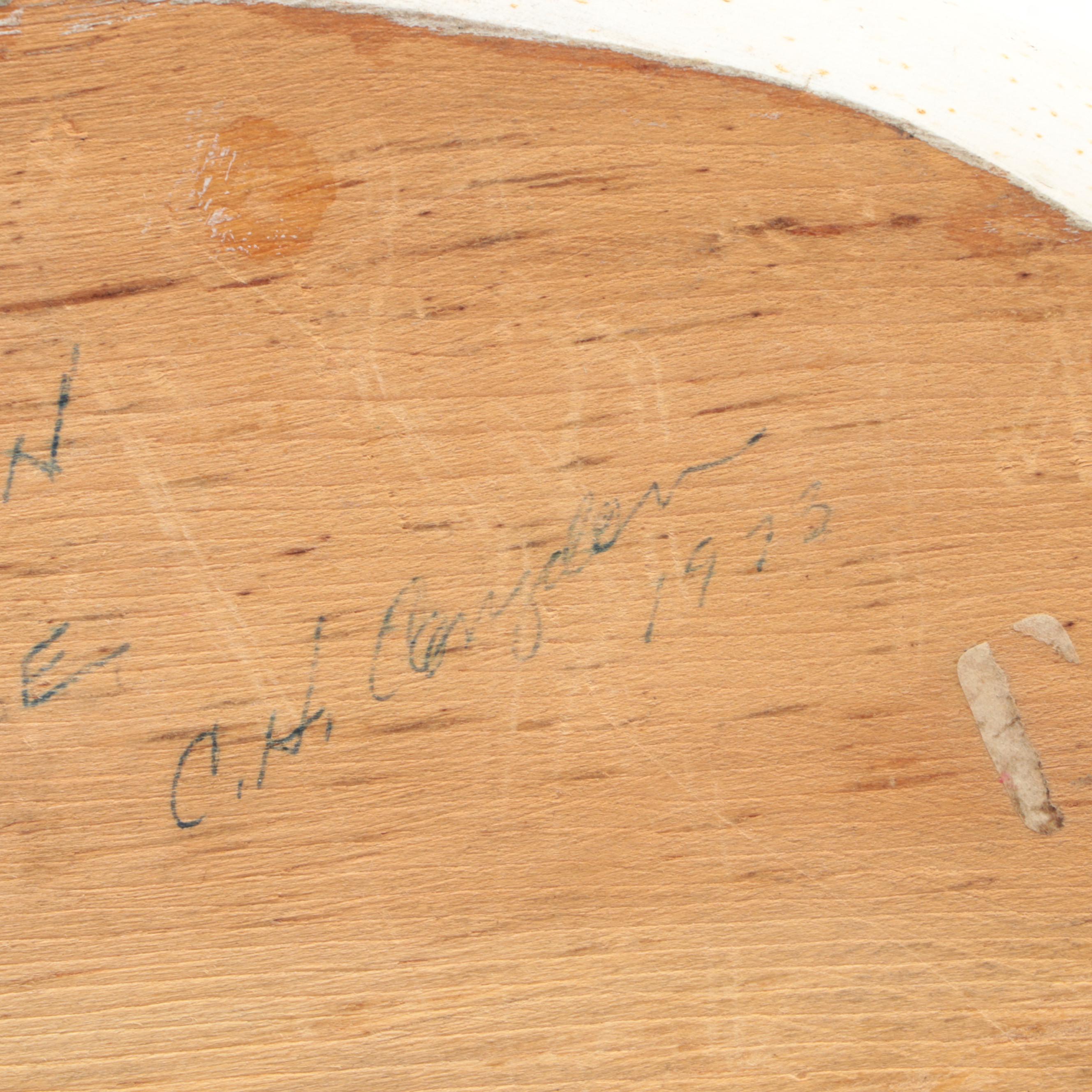 Artist Signed Hand-Painted Canada Goose Decoy with Glass Eyes, 1973