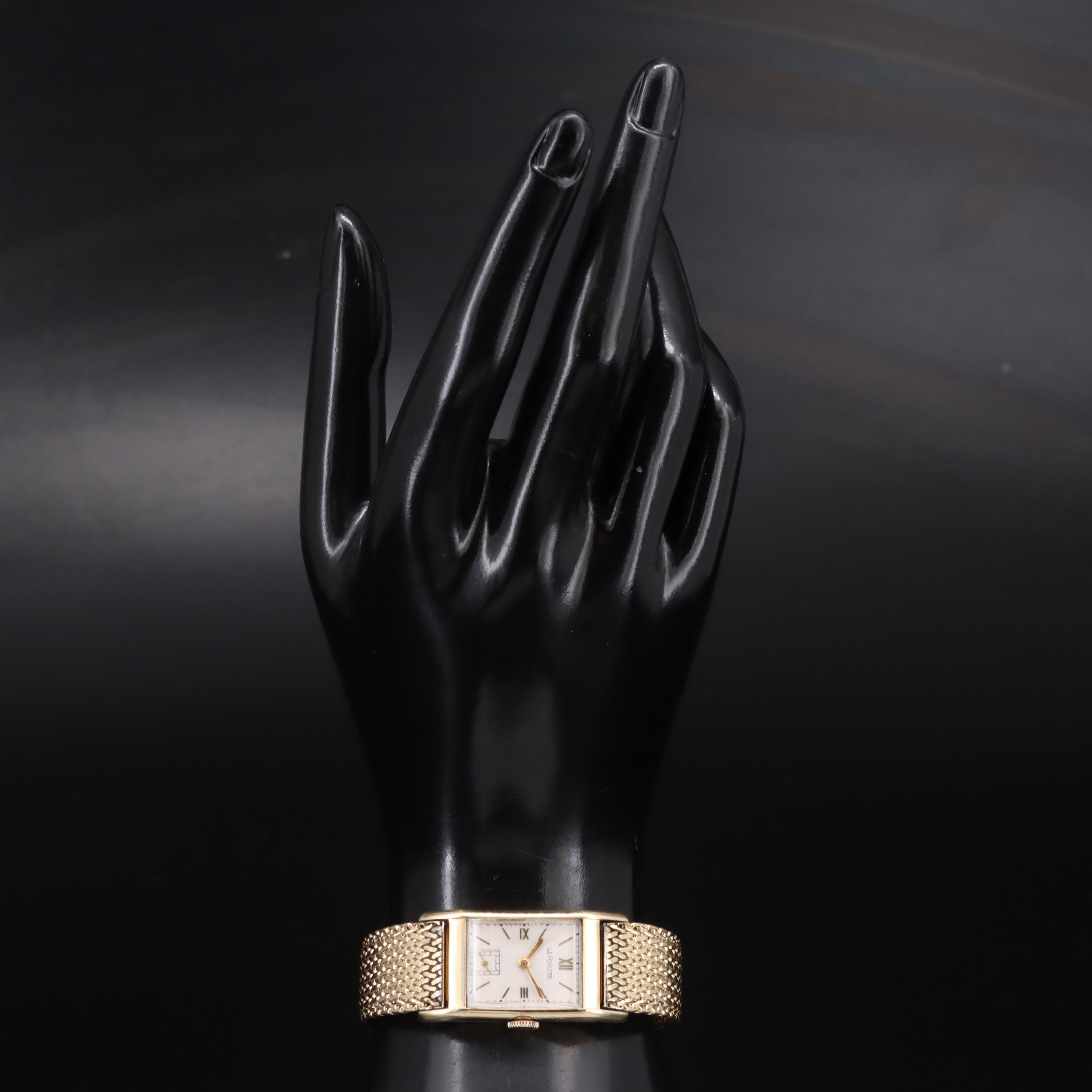 14K Jaeger LeCoultre Tank Shape Watch