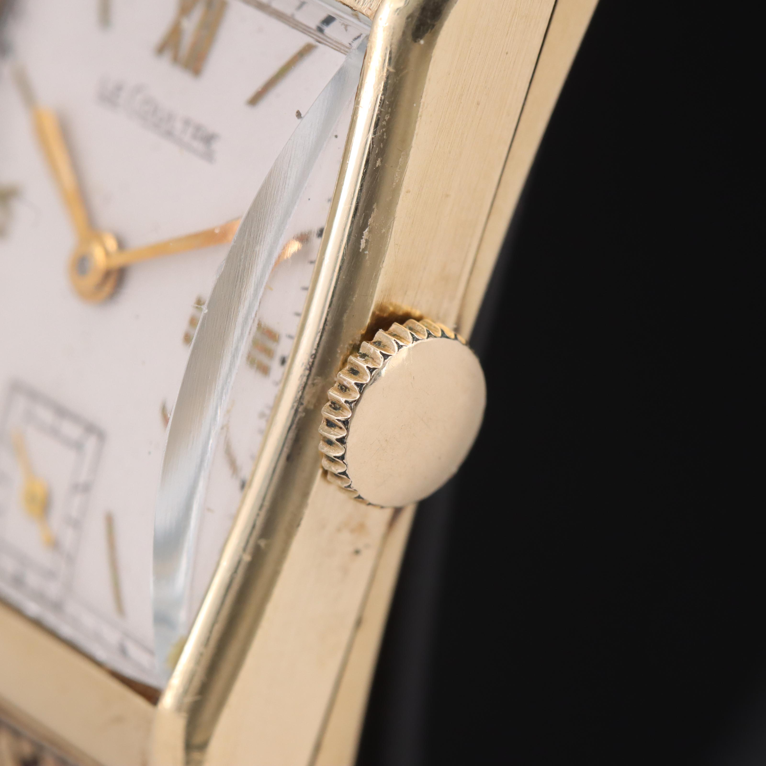 14K Jaeger LeCoultre Tank Shape Watch
