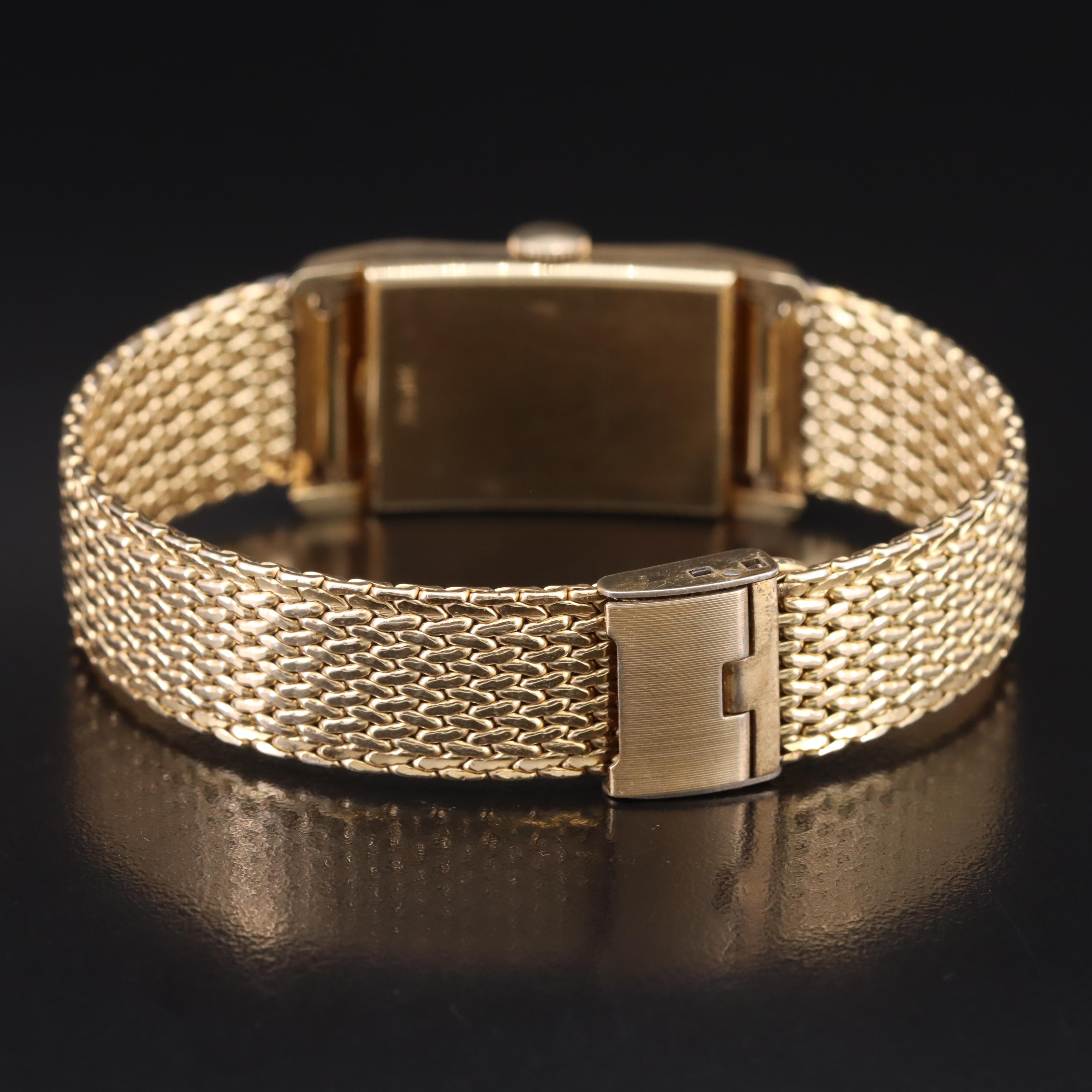 14K Jaeger LeCoultre Tank Shape Watch