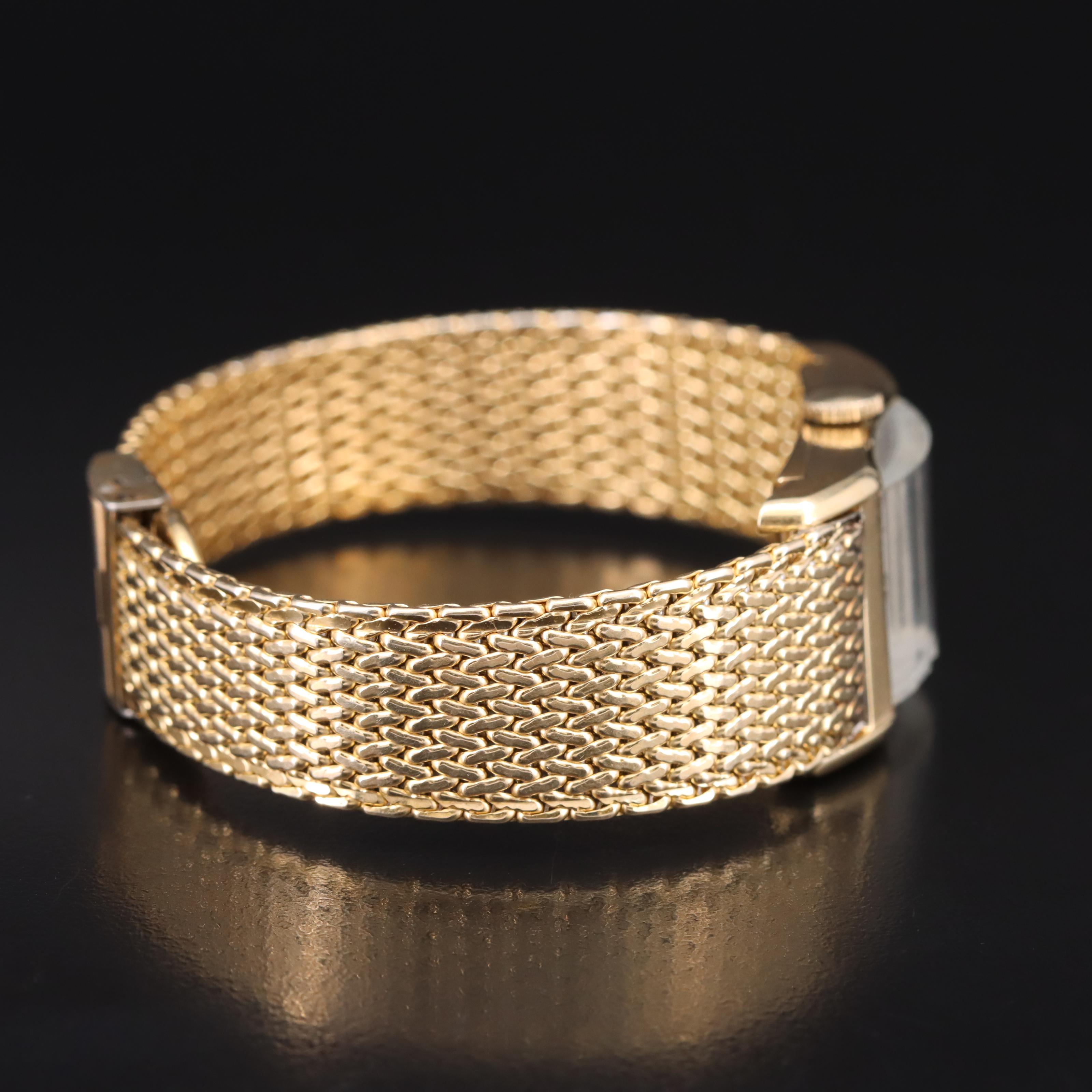 14K Jaeger LeCoultre Tank Shape Watch