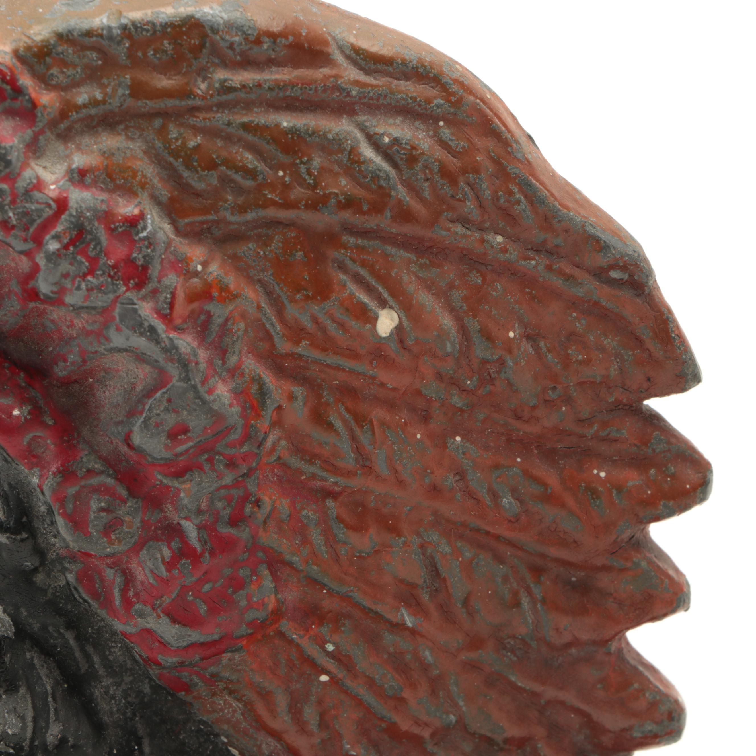 Painted Cast Iron Bookends or Doorstops, Early to Mid-20th Century