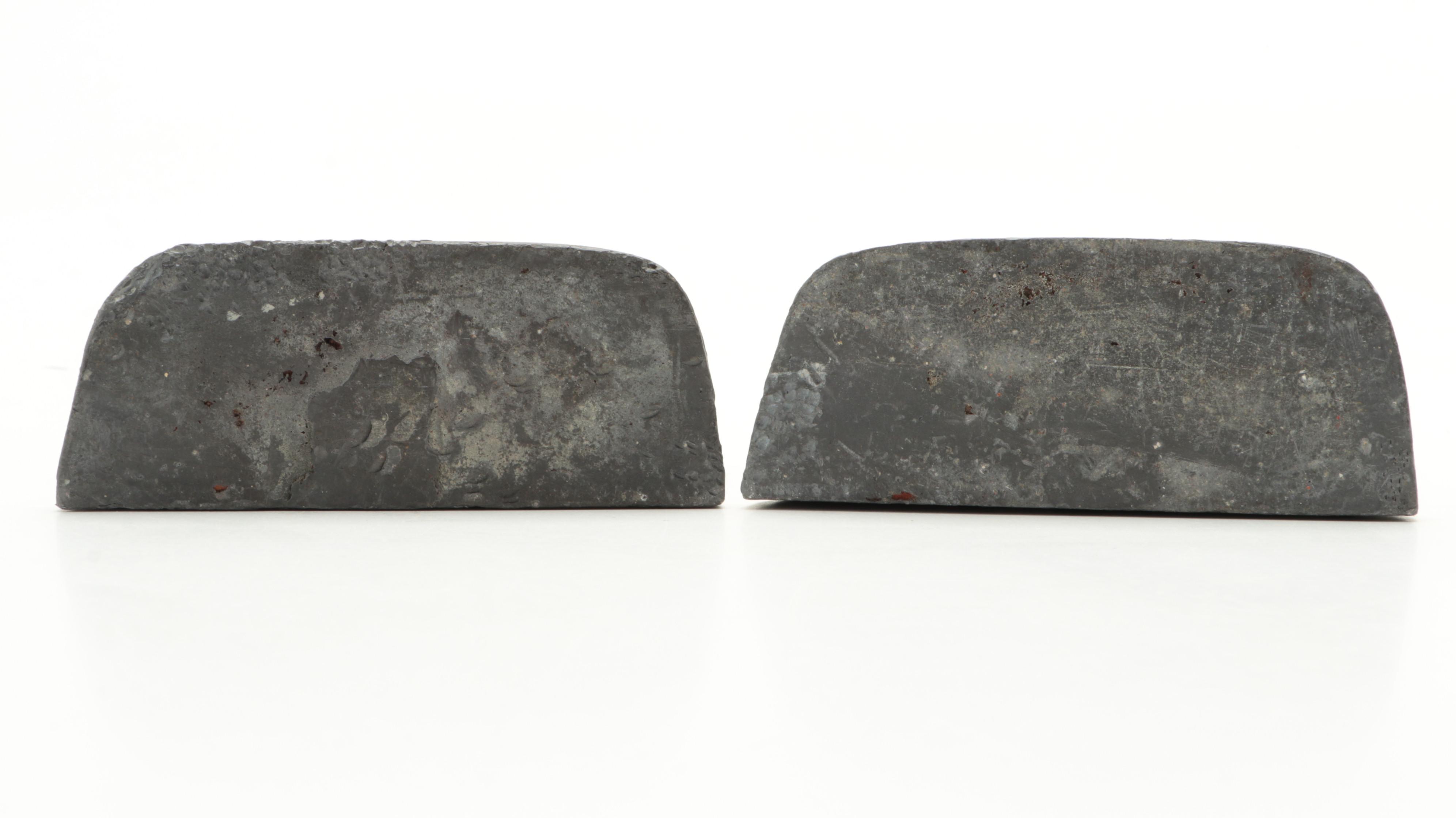 Painted Cast Iron Bookends or Doorstops, Early to Mid-20th Century