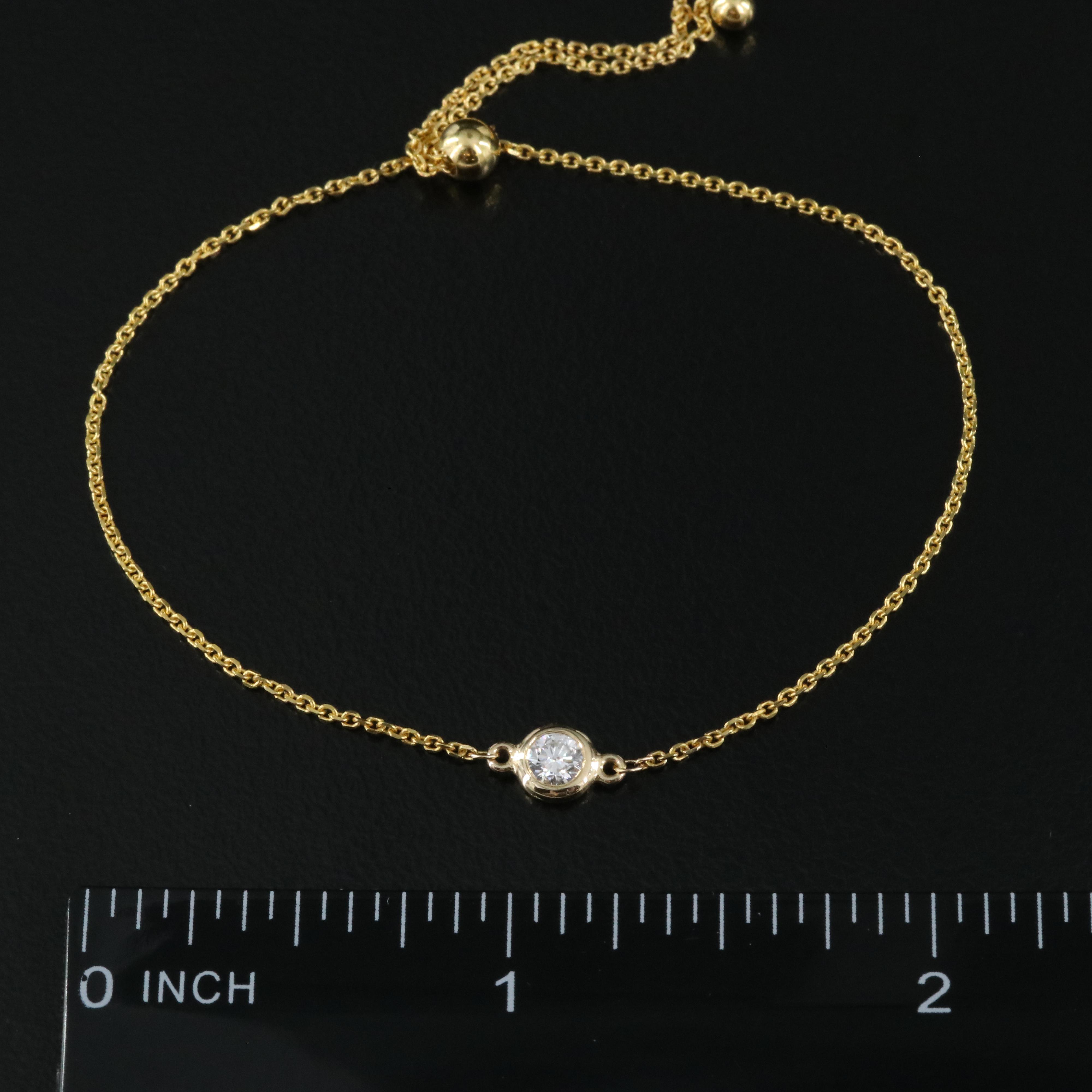 EFFY 14K 0.16 CTW Diamond Bolo Bracelet