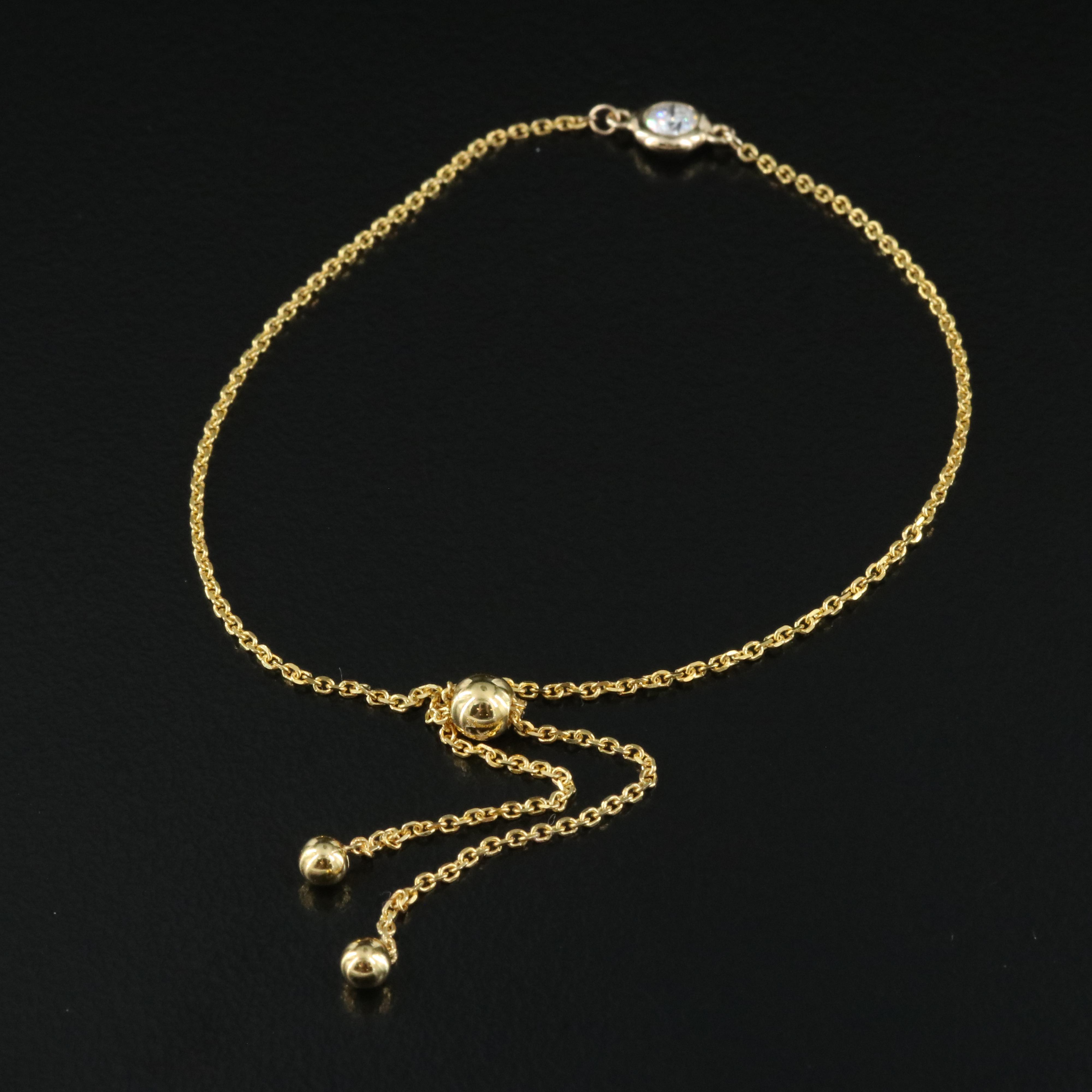 EFFY 14K 0.16 CTW Diamond Bolo Bracelet