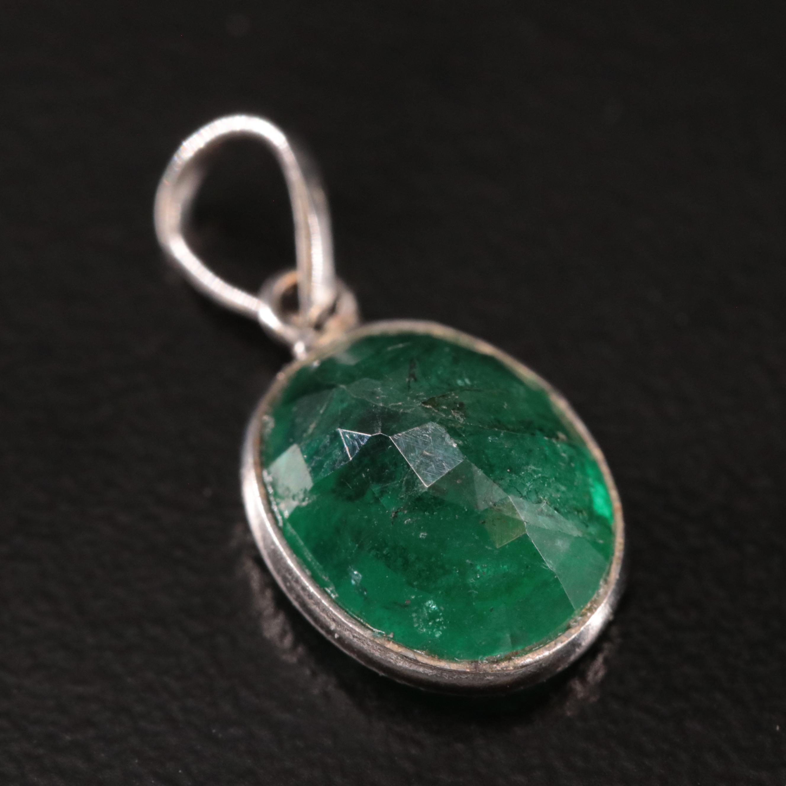 14K Emerald Pendant