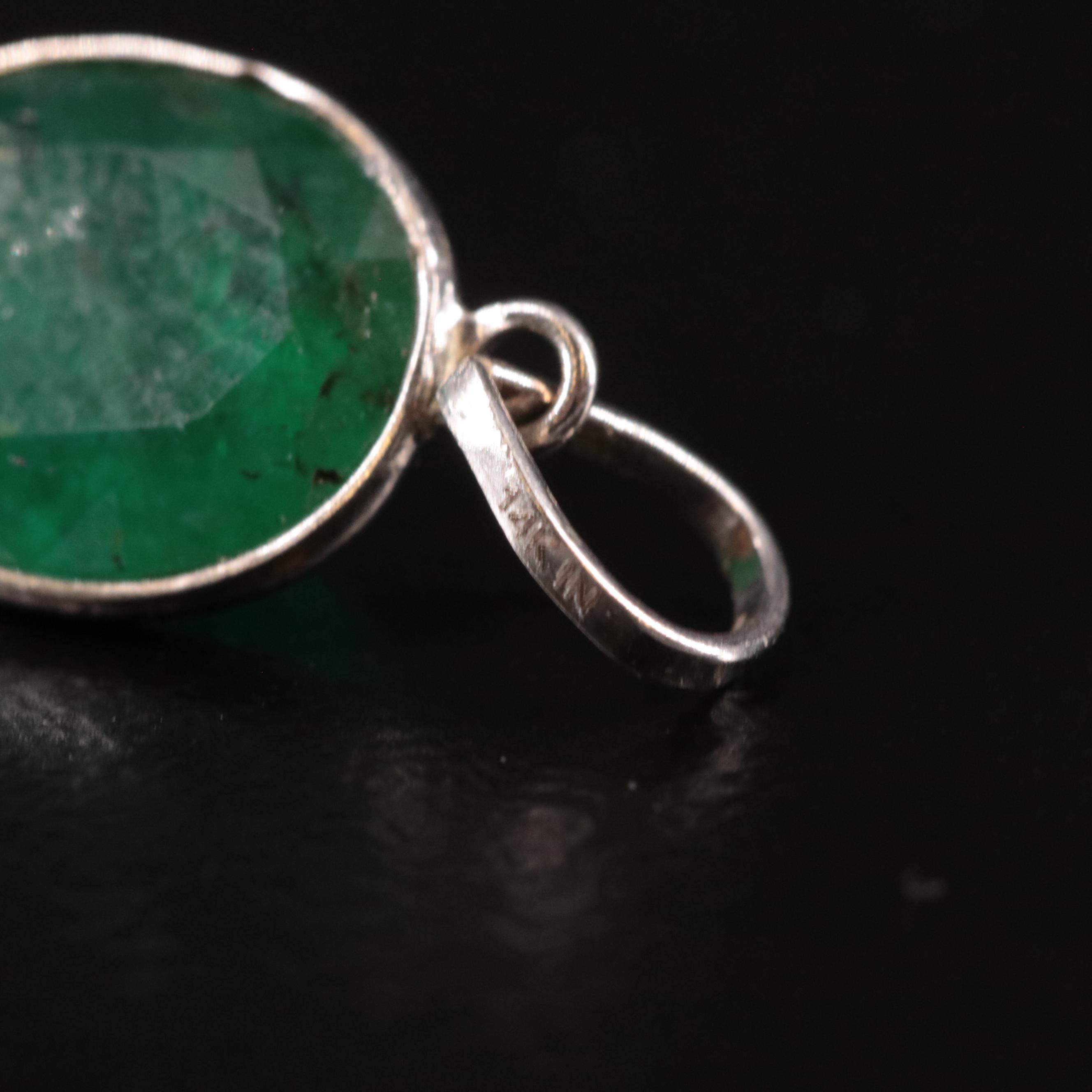 14K Emerald Pendant