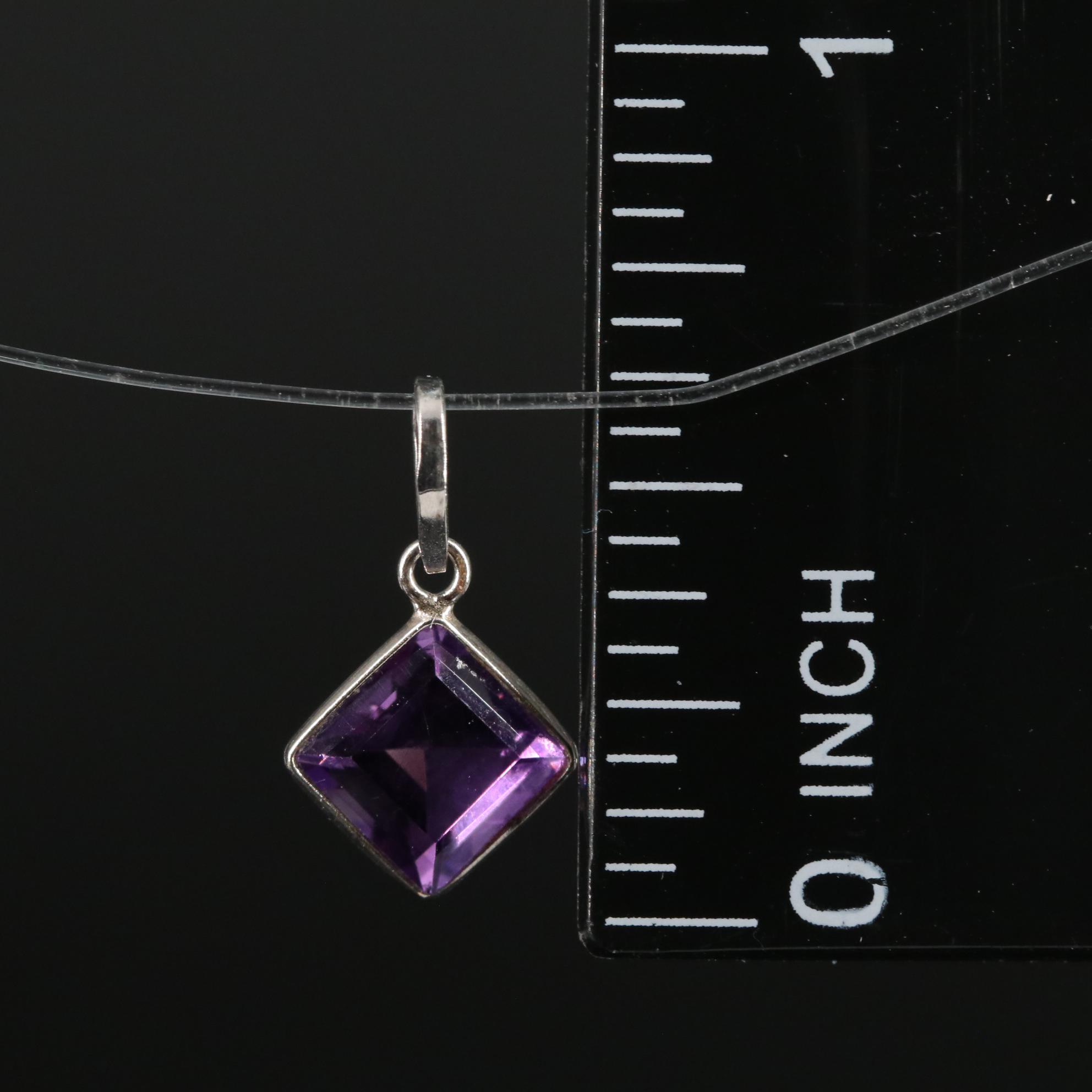 14K Amethyst Pendant