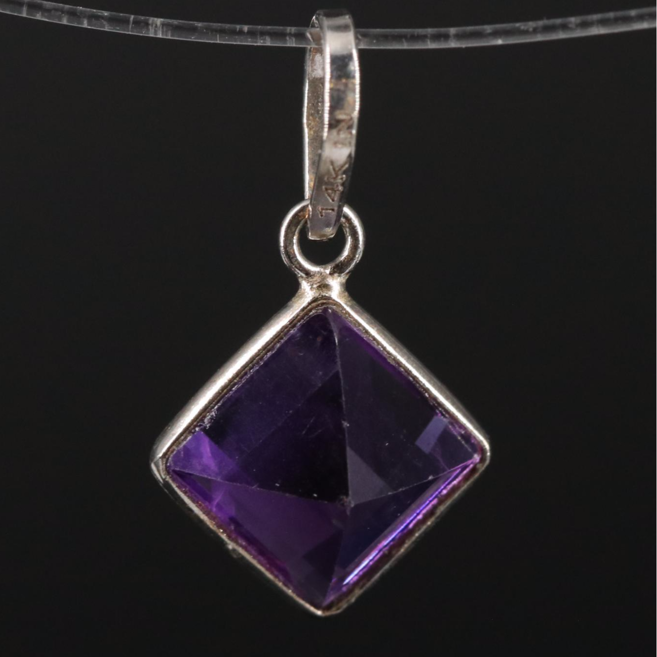 14K Amethyst Pendant