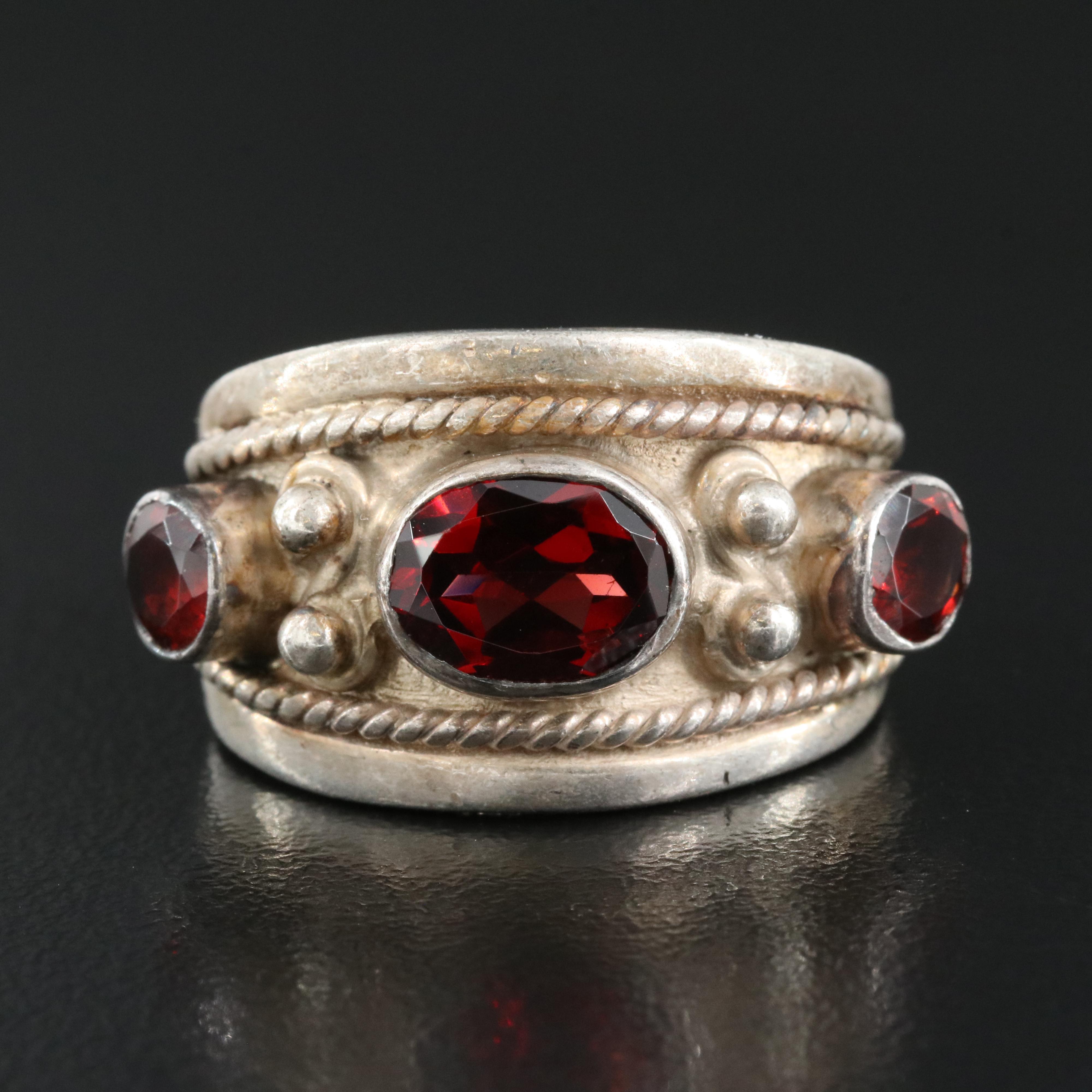 Sterling Garnet Ring