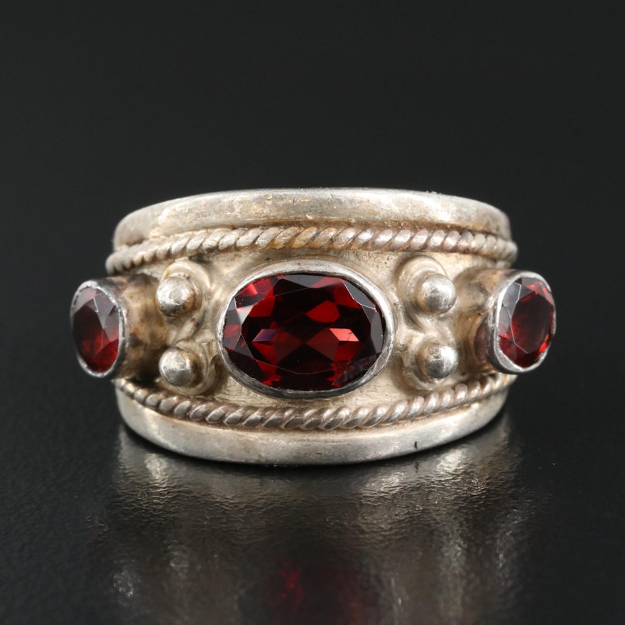 Sterling Garnet Ring