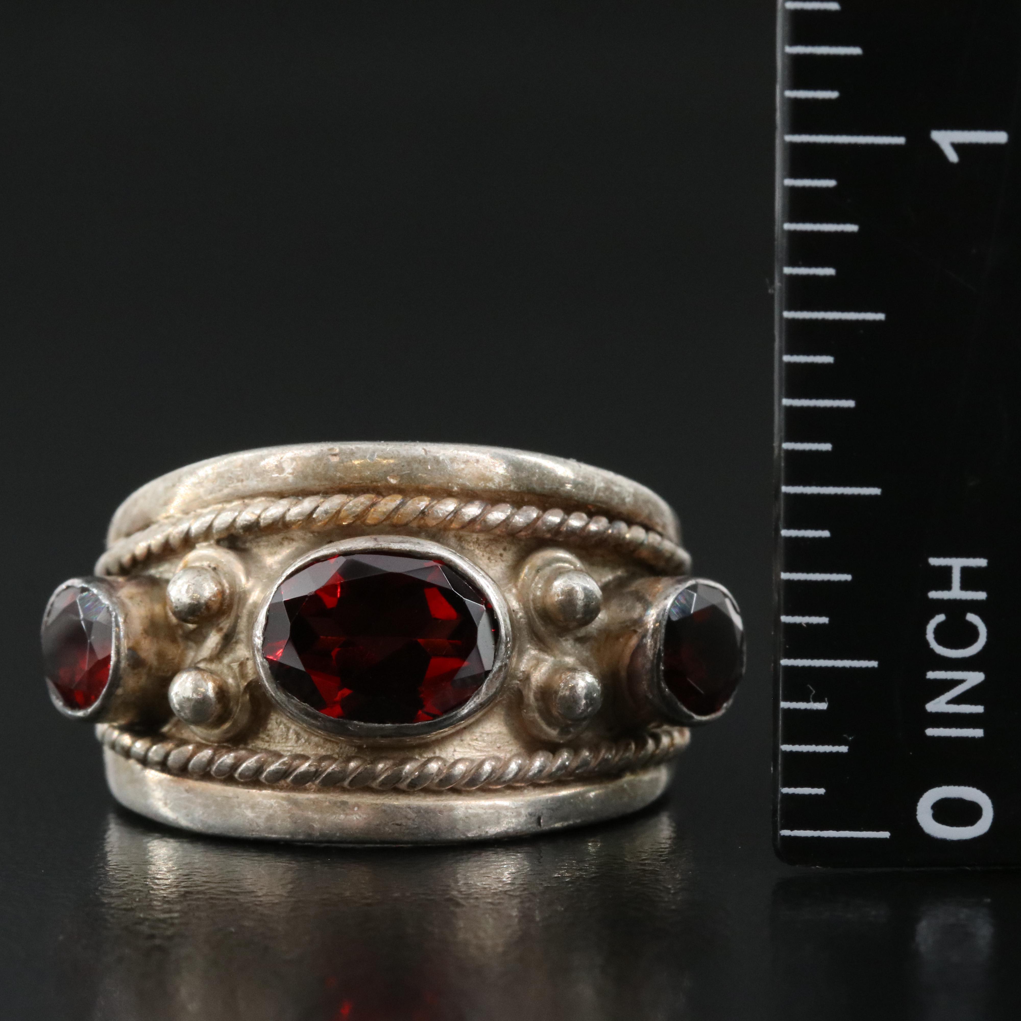 Sterling Garnet Ring