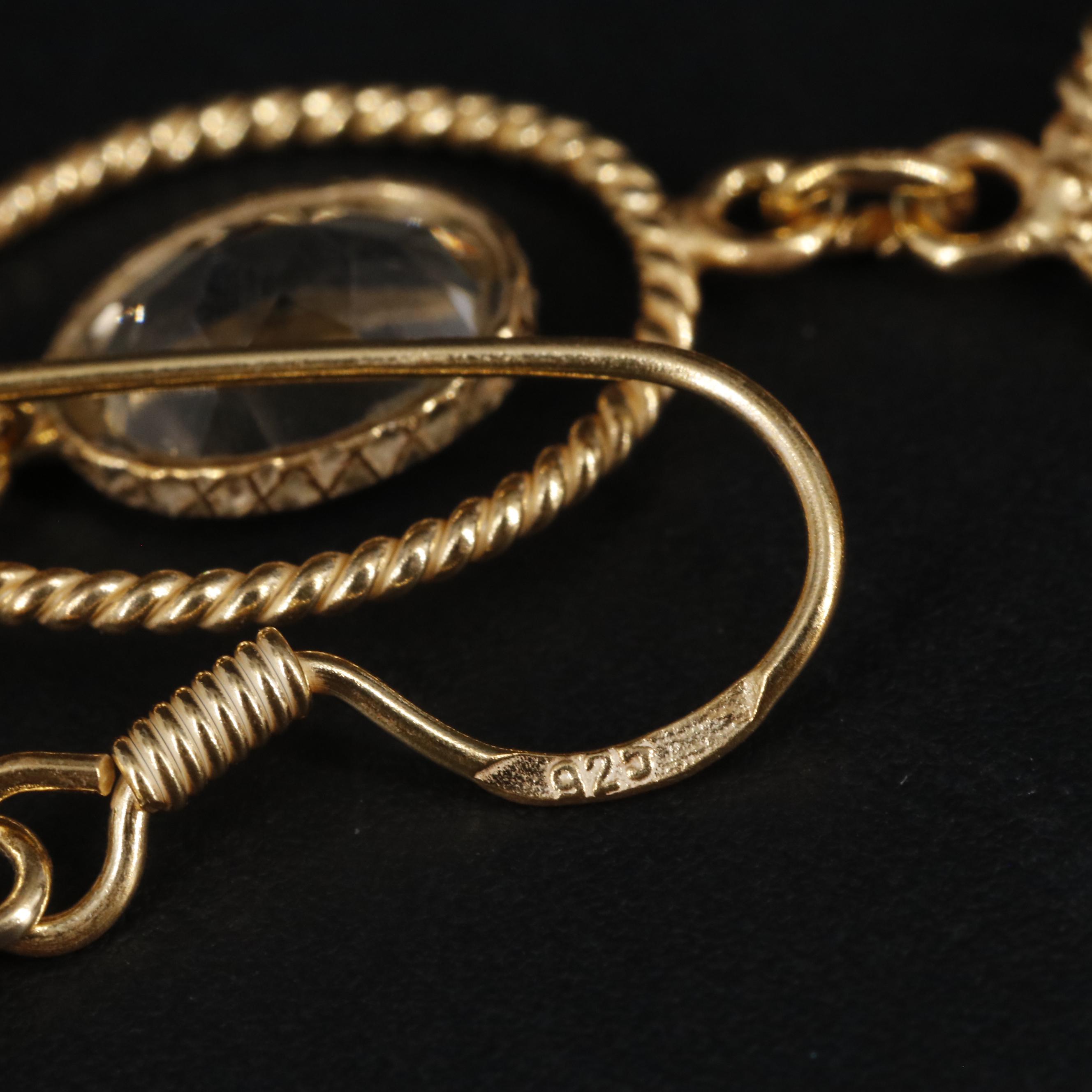 Sterling Dangle Gemstone Earrings