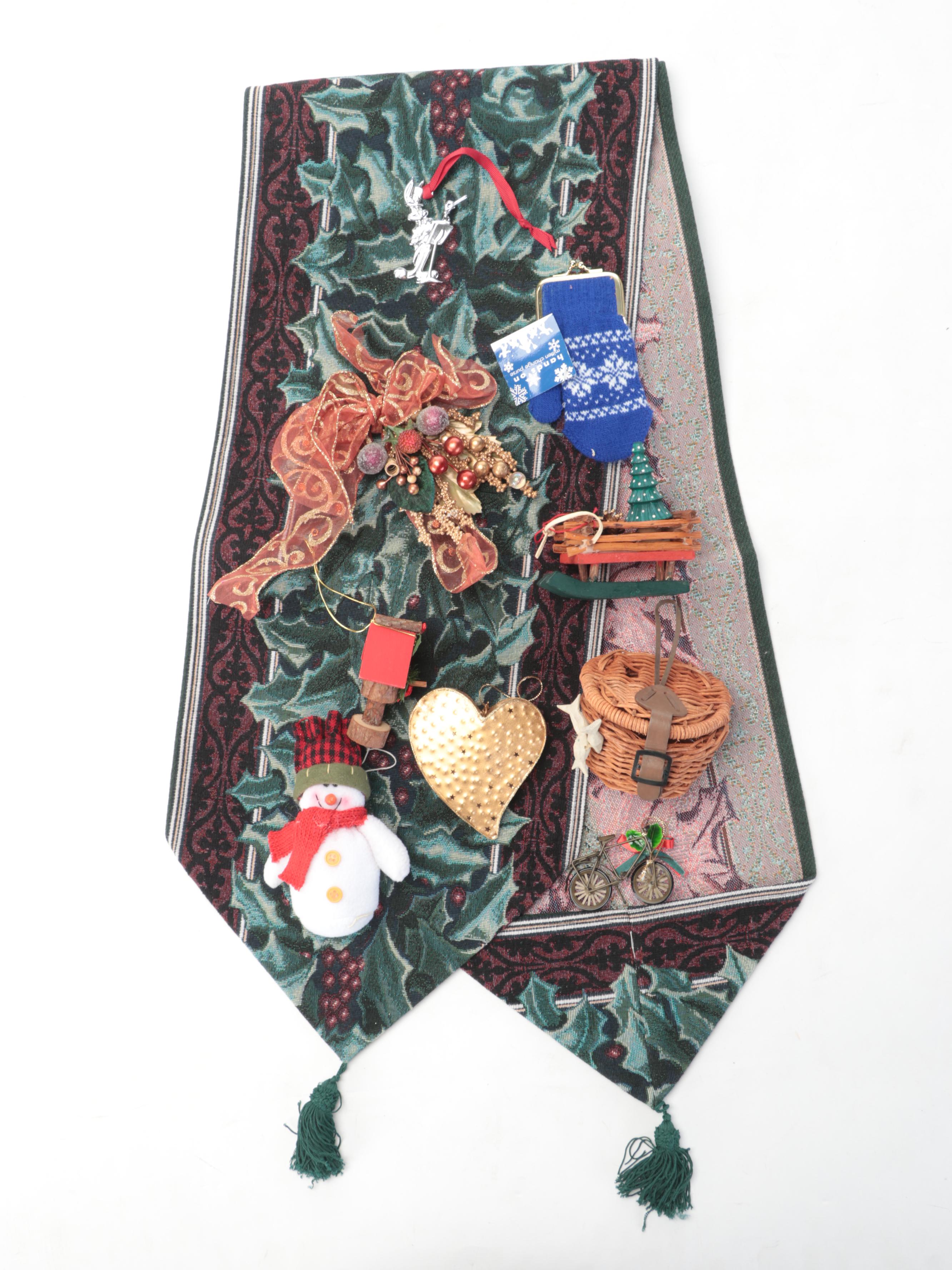 Member's Mark Santa With Berry Wreath, Cones, Glass Ornaments and More
