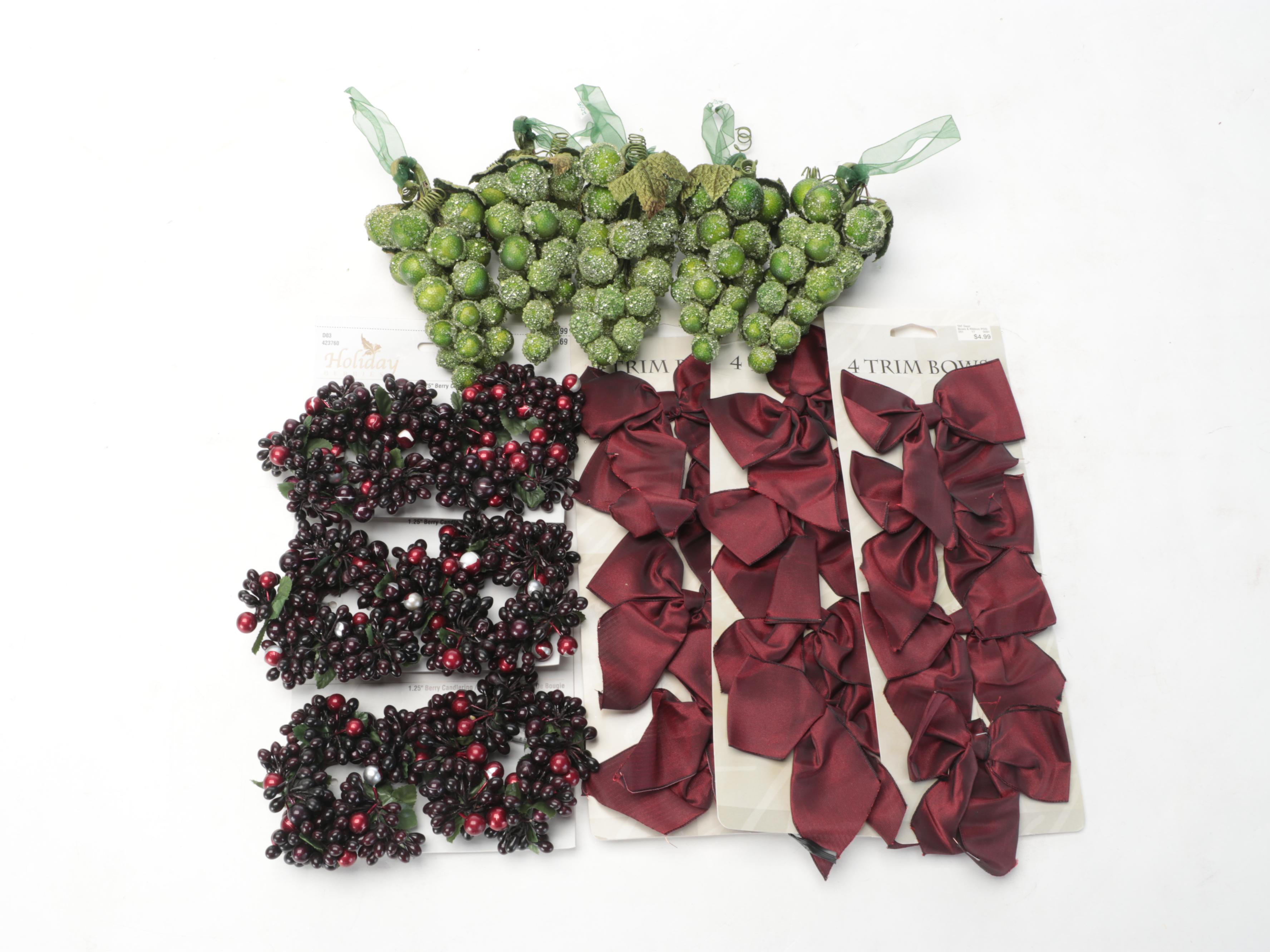 Member's Mark Santa With Berry Wreath, Cones, Glass Ornaments and More