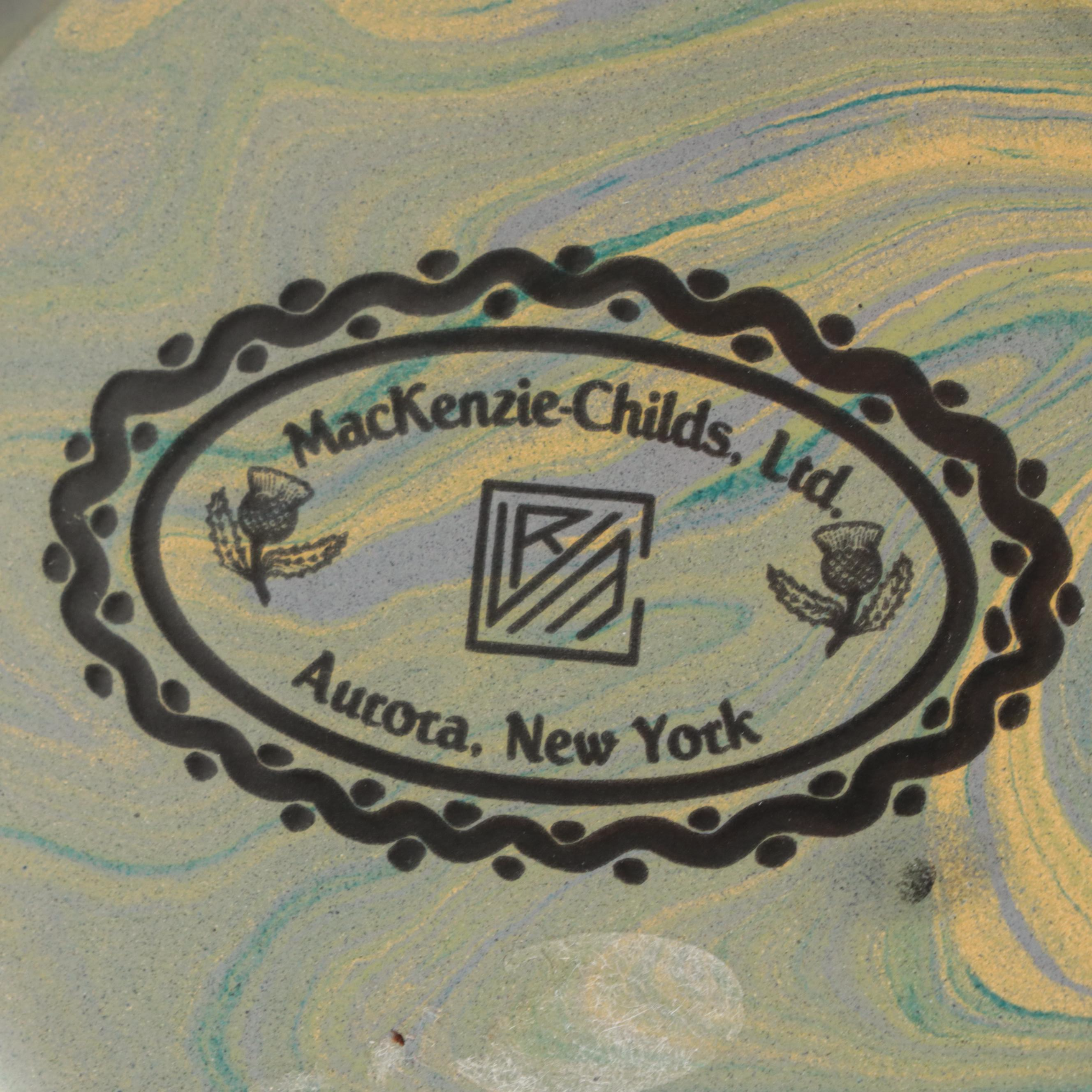 Camp Mackenzie-Childs Enamelware Mugs and "Buttercup" Canister