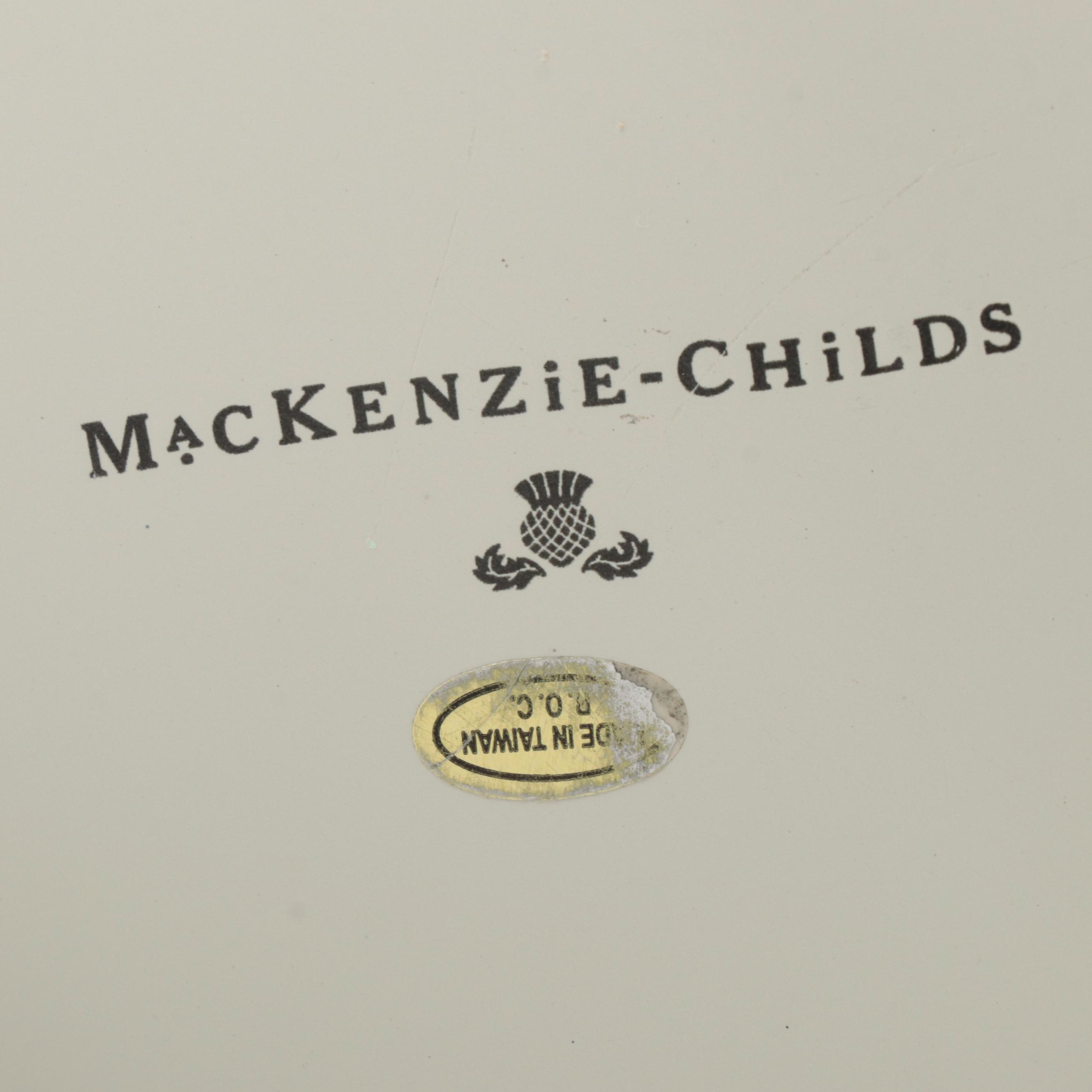 Camp Mackenzie-Childs Enamelware Mugs and "Buttercup" Canister