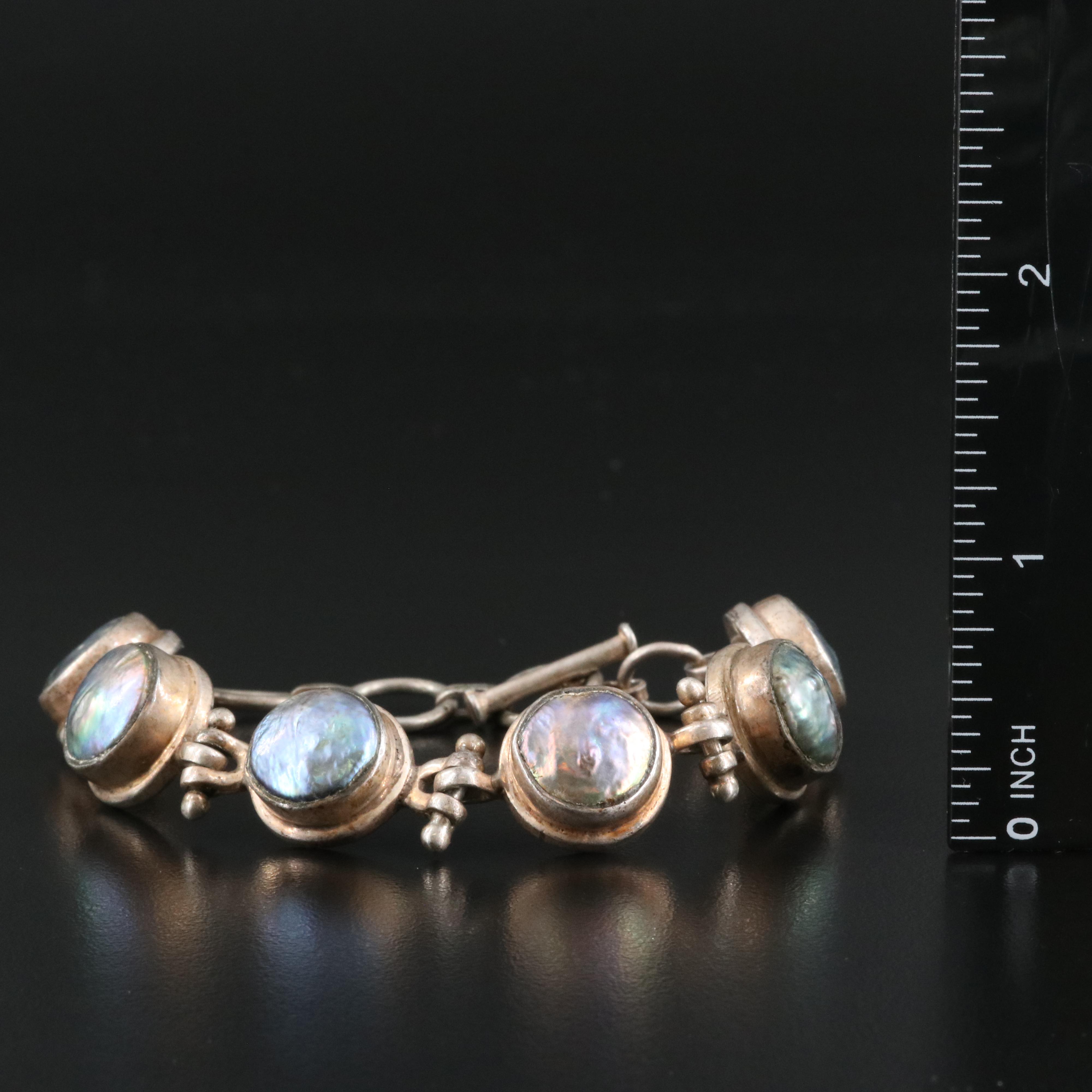 Sterling Pearl Bracelet