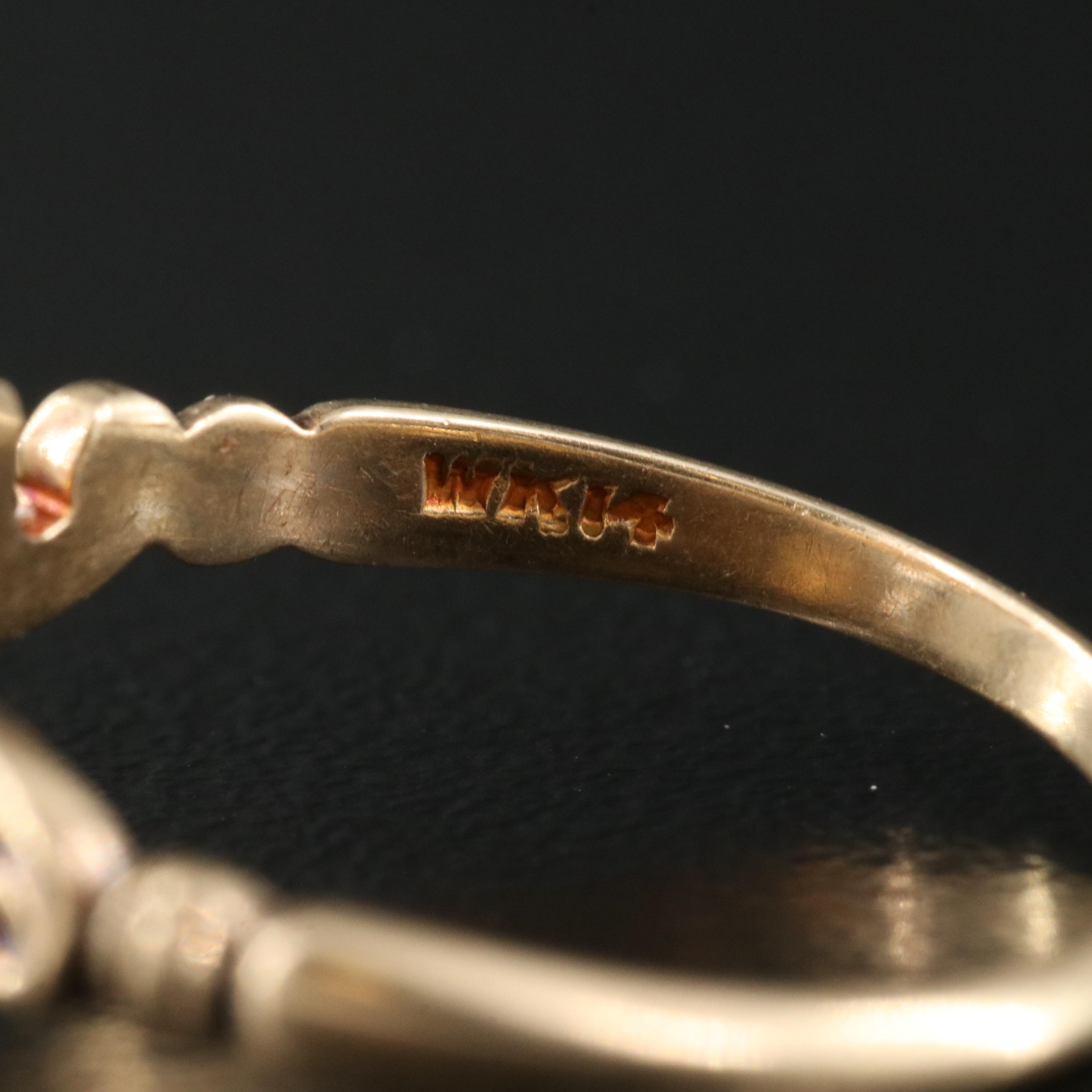 Victorian 14K Ruby and Diamond Ring