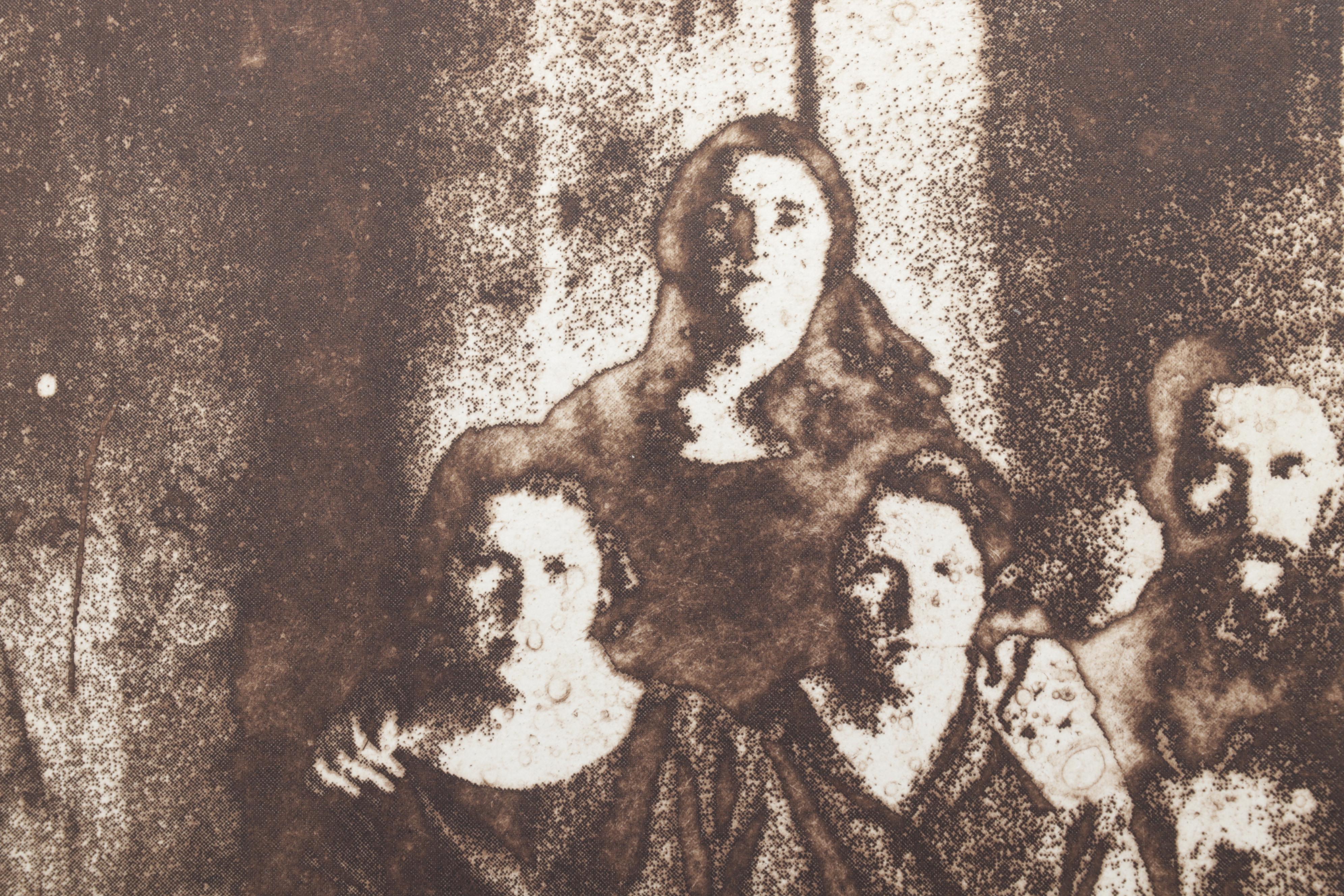 Sidney Chafetz Etching "Family," 1981