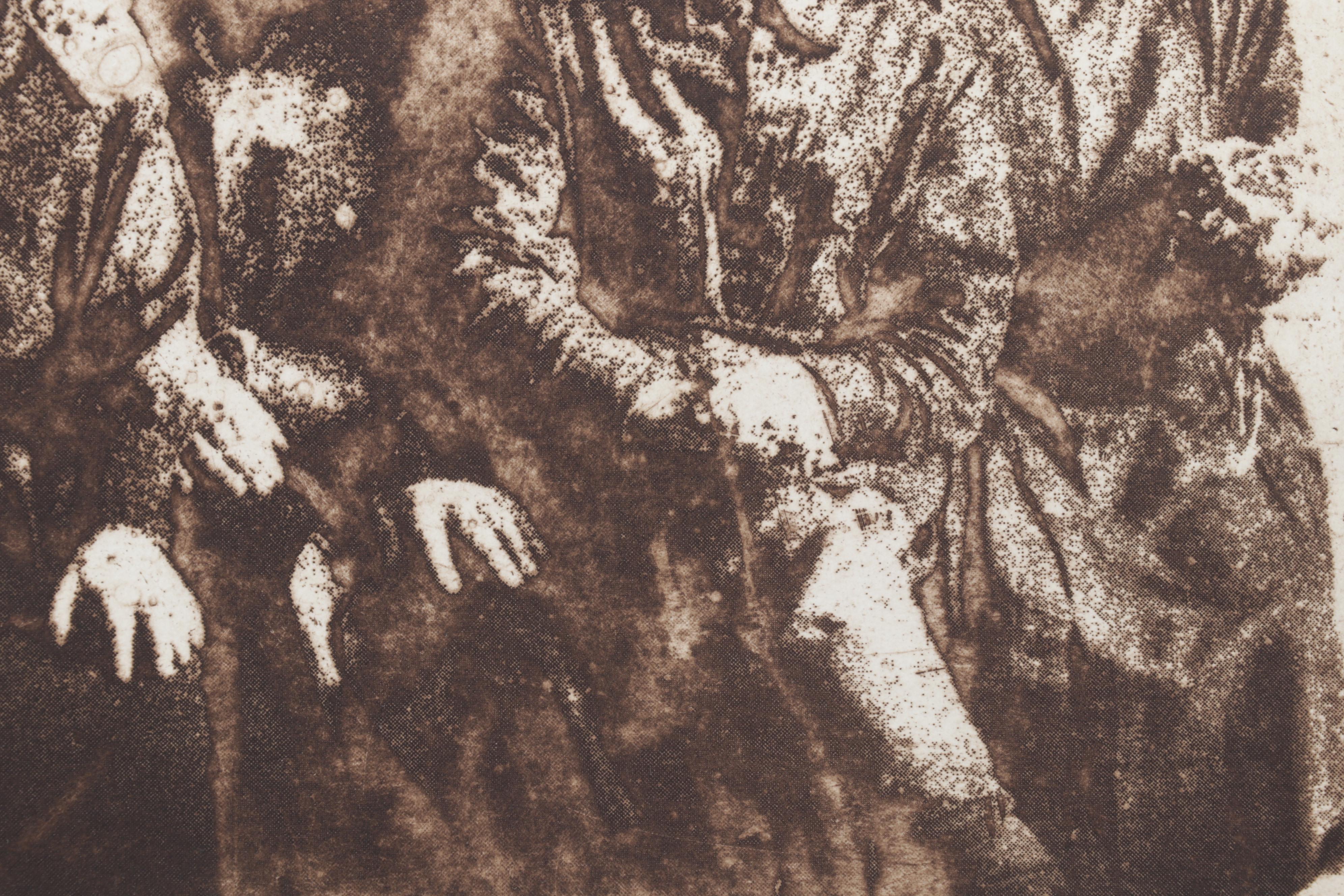 Sidney Chafetz Etching "Family," 1981