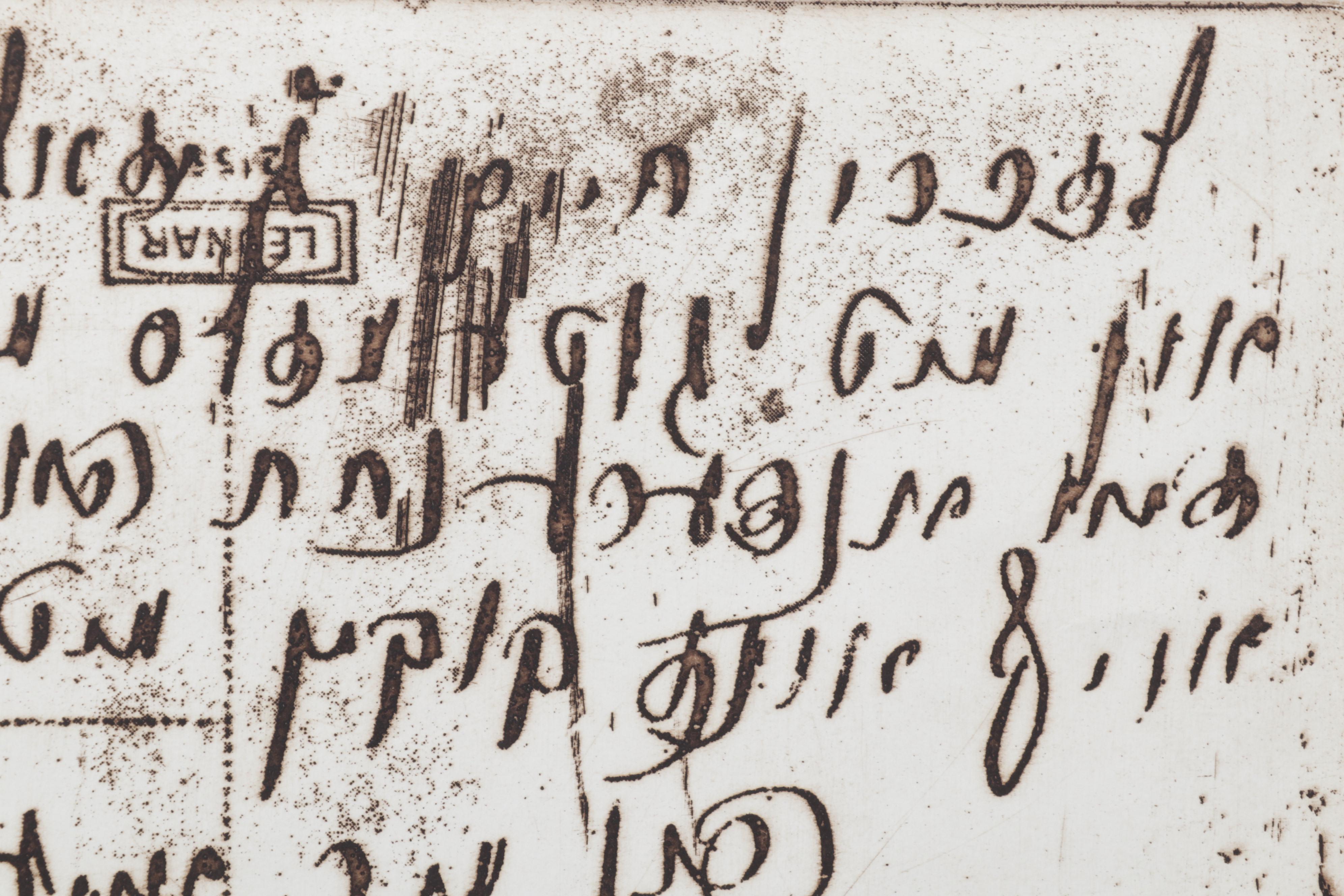 Sidney Chafetz Etching "Family," 1981