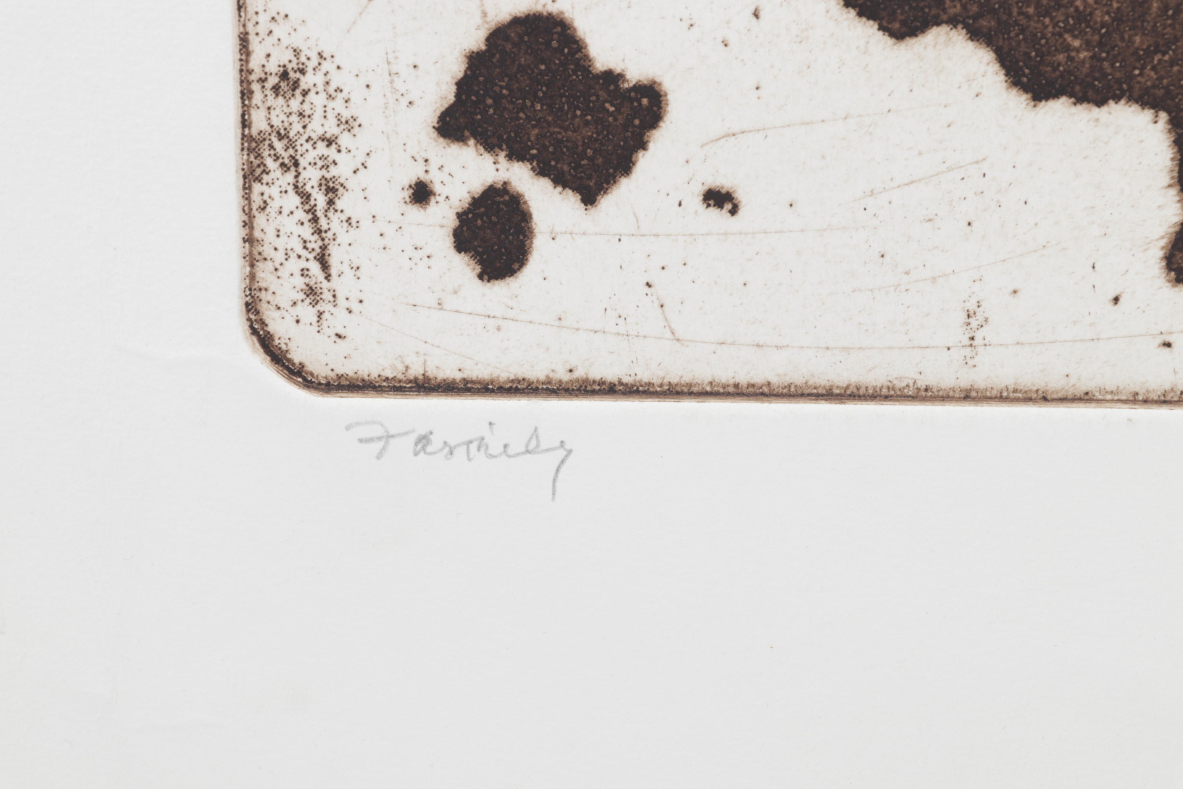 Sidney Chafetz Etching "Family," 1981