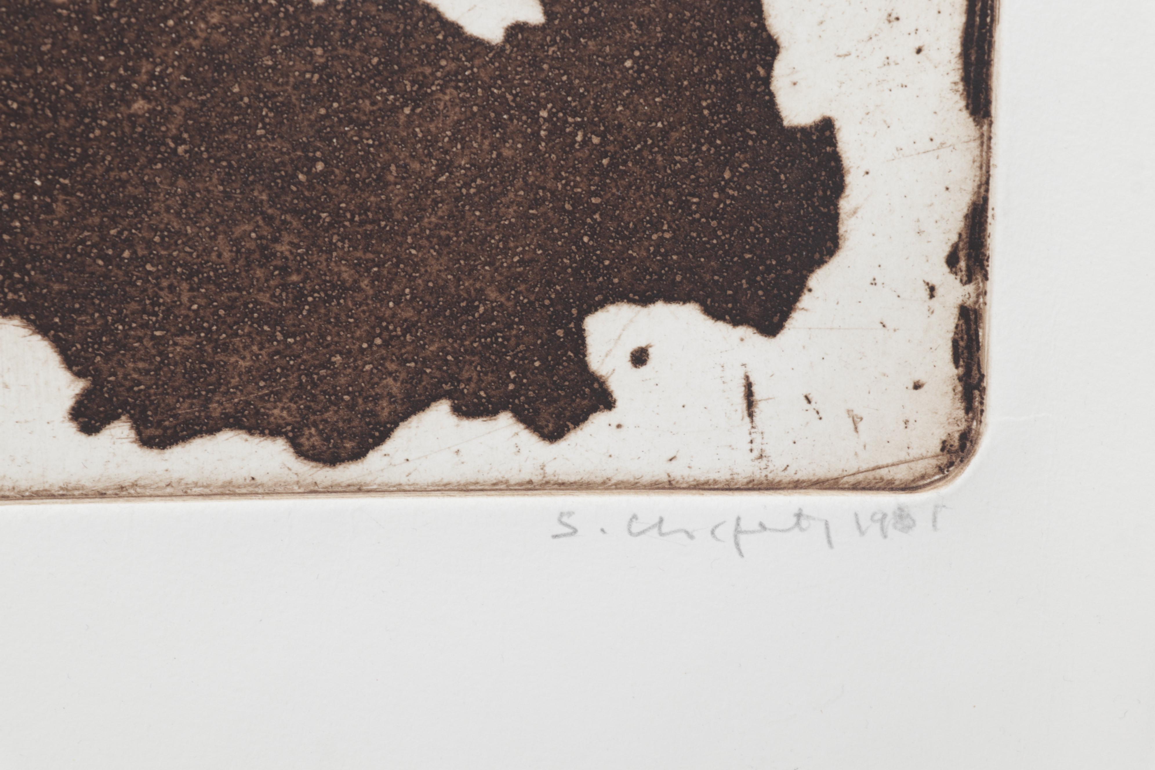 Sidney Chafetz Etching "Family," 1981