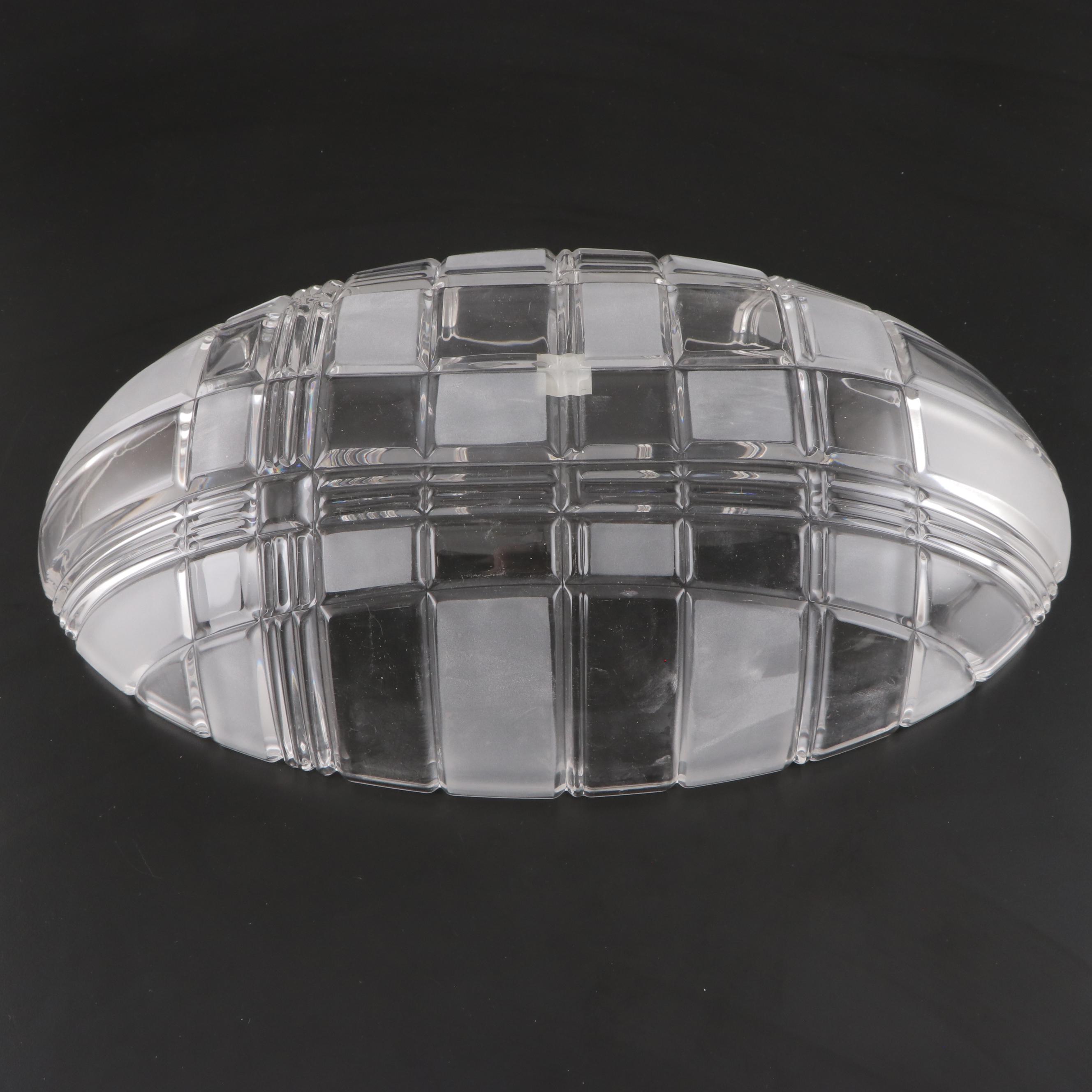 Mikasa "Stratton" Clear and Frosted Oval Centerpiece Bowl