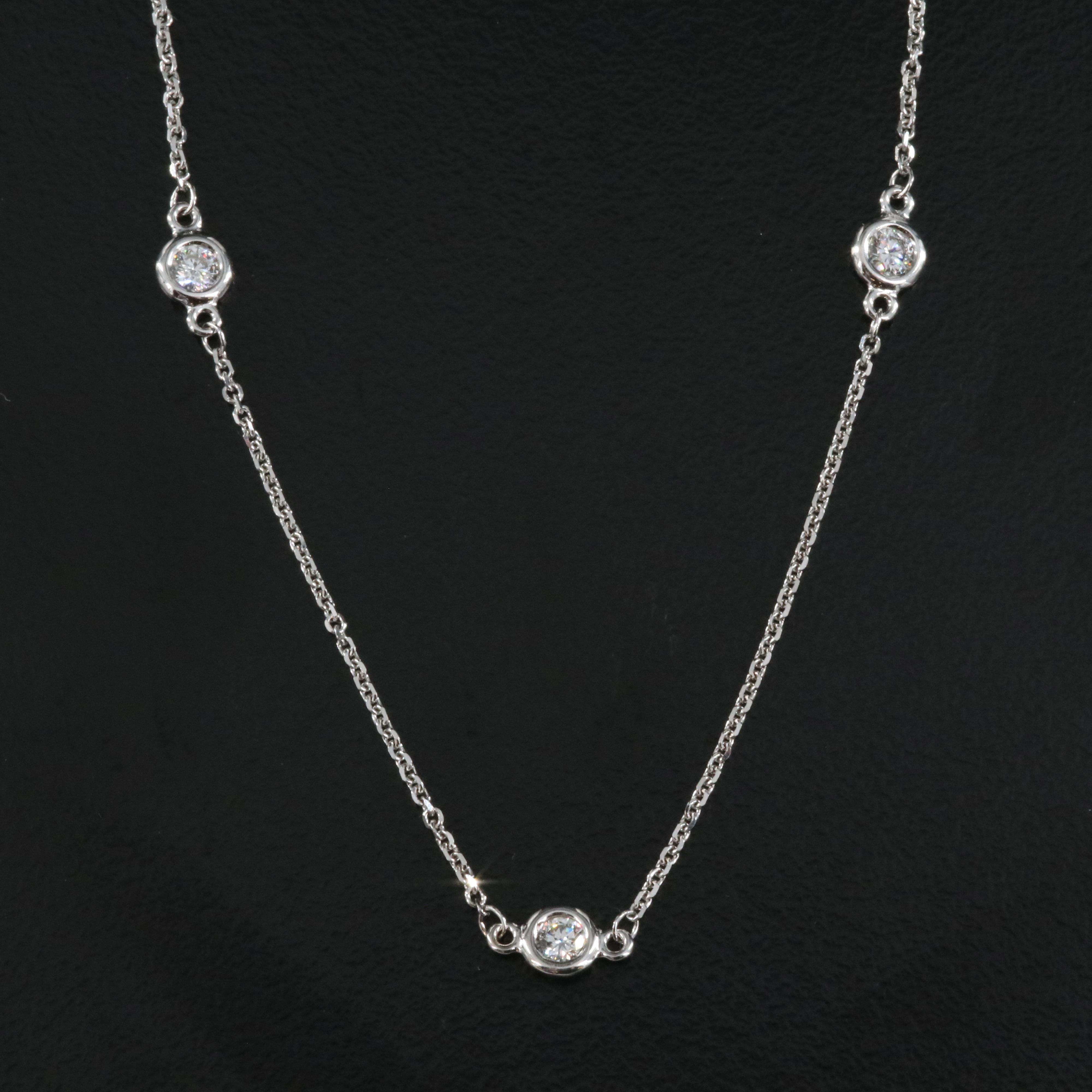 14K 0.75 CTW Diamond Station Necklace