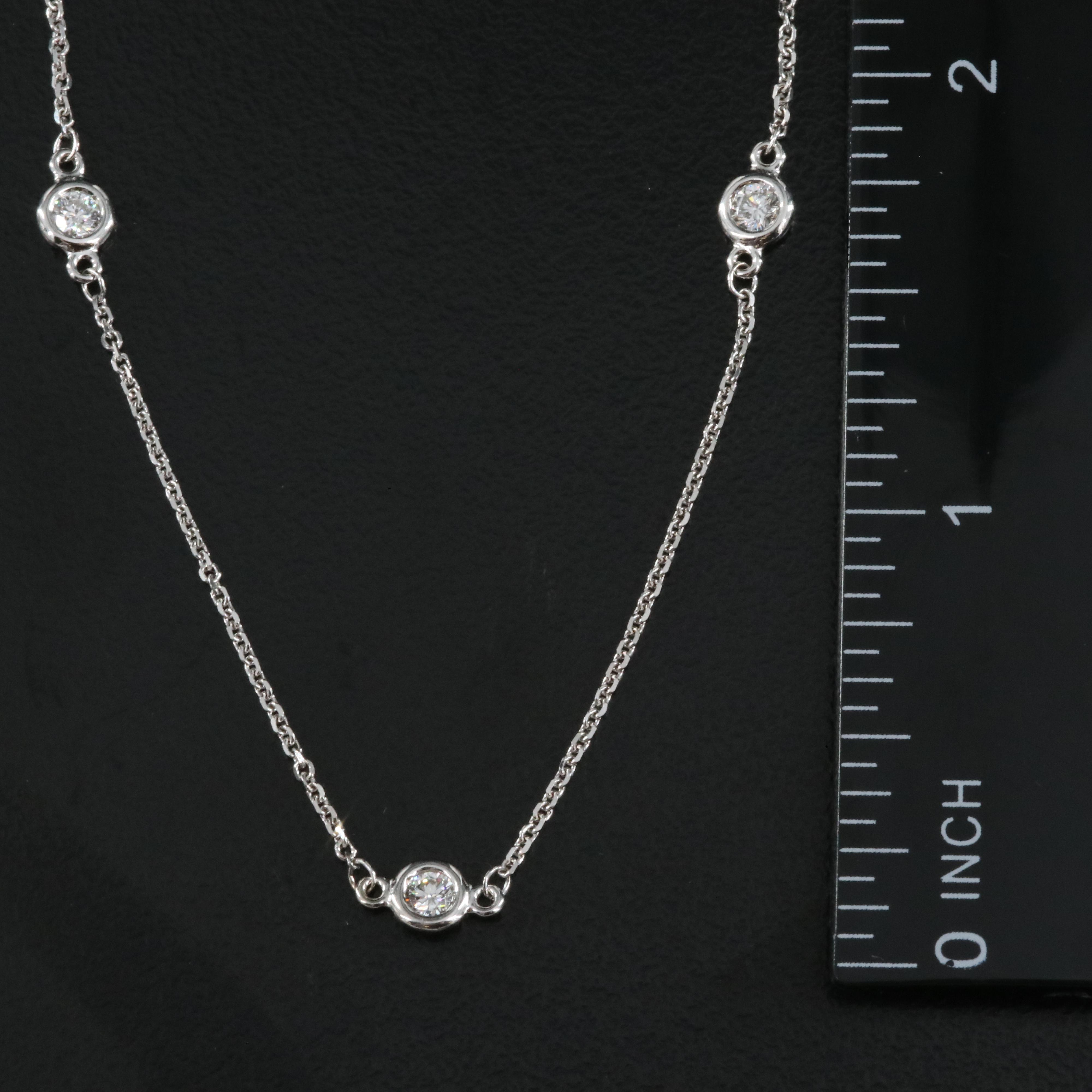 14K 0.75 CTW Diamond Station Necklace