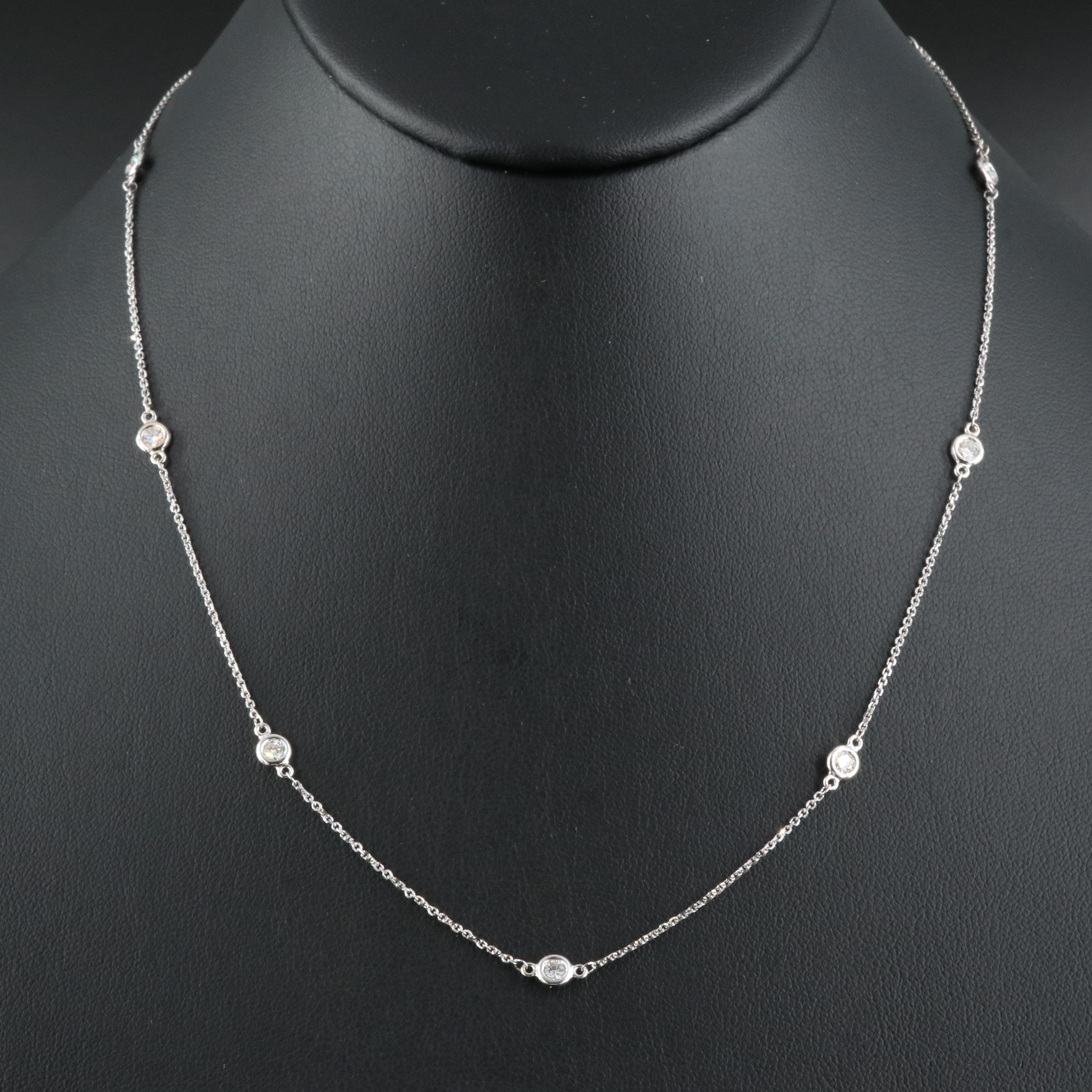 14K 0.75 CTW Diamond Station Necklace