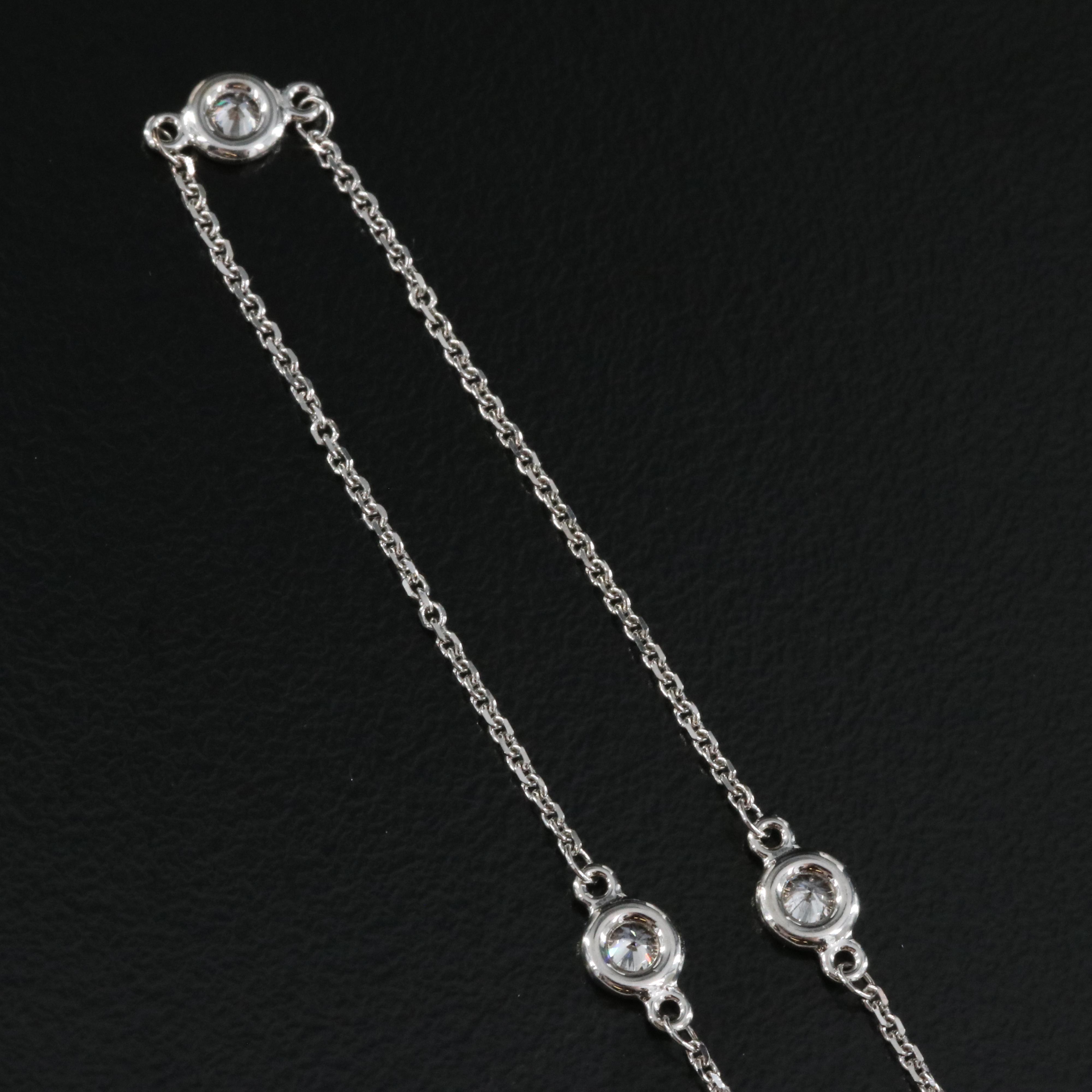 14K 0.75 CTW Diamond Station Necklace