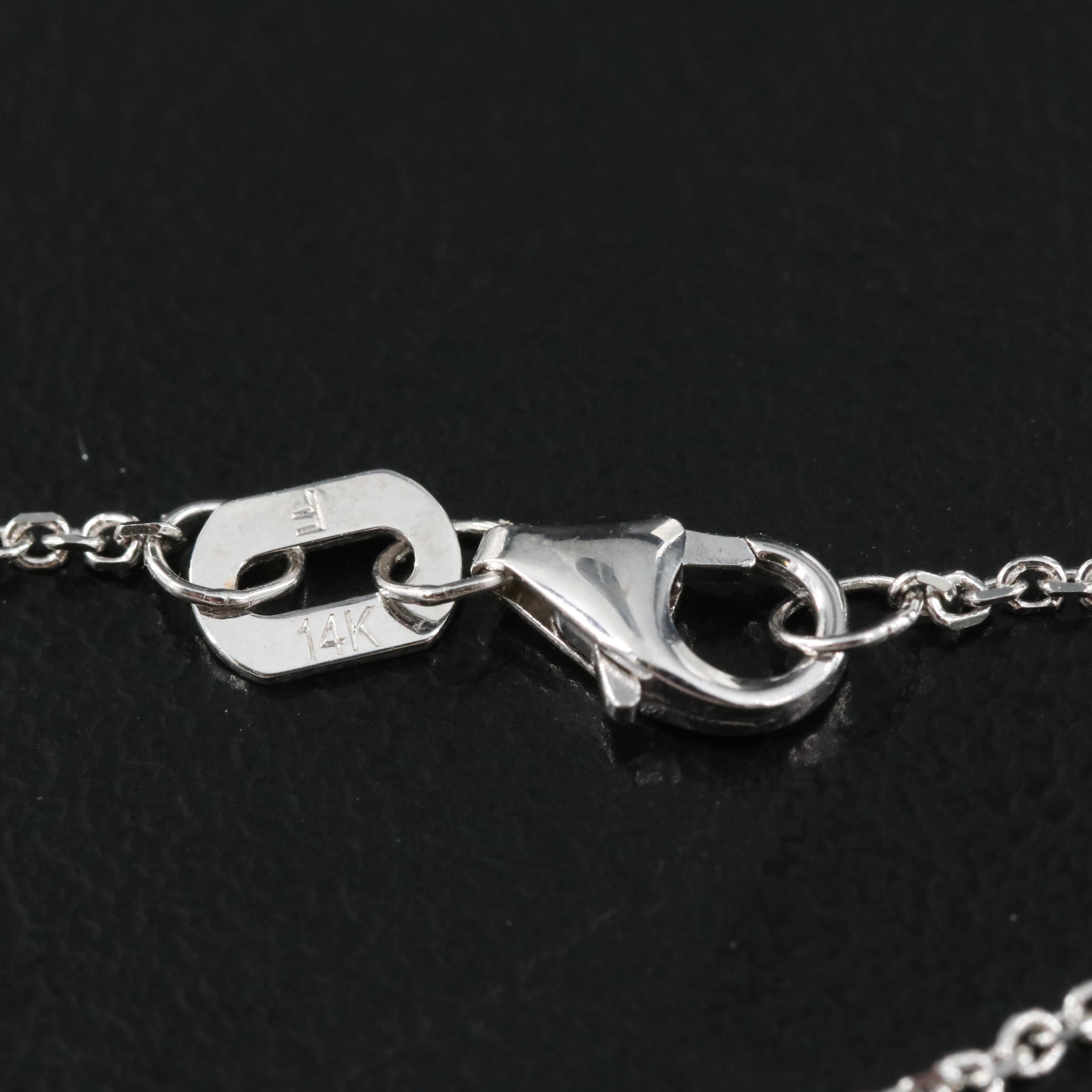 14K 0.75 CTW Diamond Station Necklace