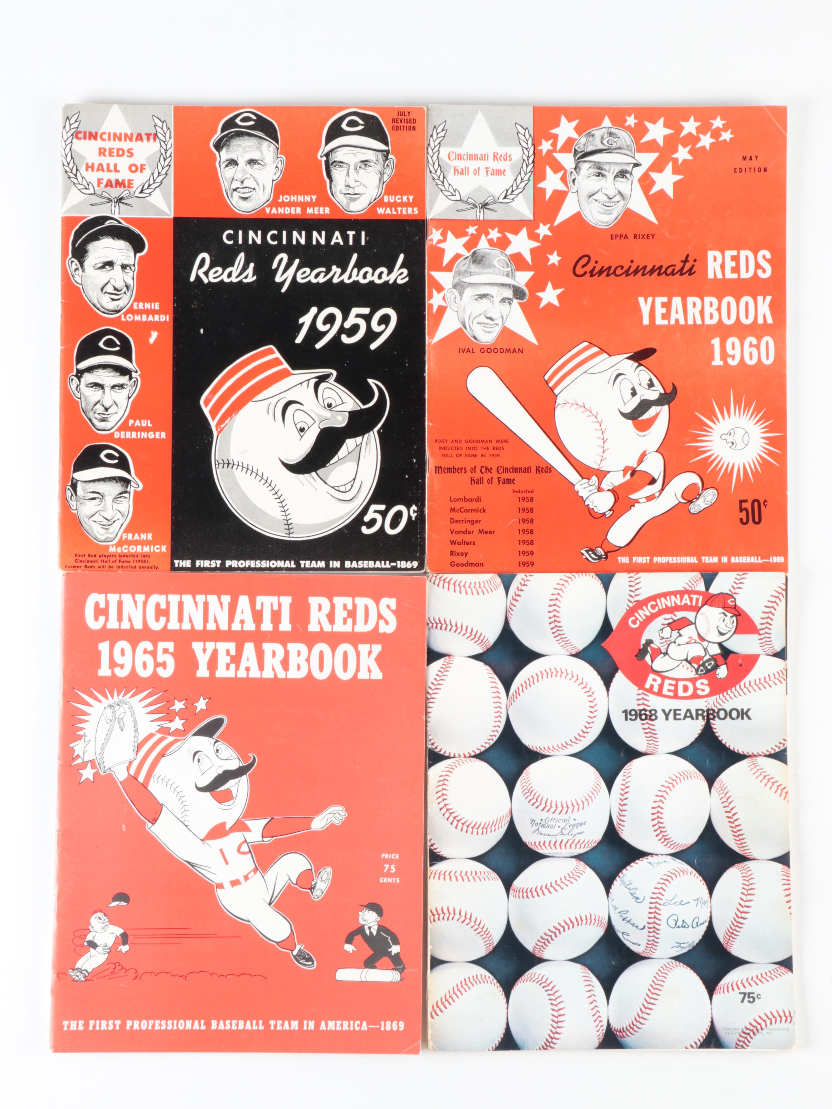 Cincinnati Reds and Other Baseball Yearbooks, Score Cards, Mid to Late 20th C.