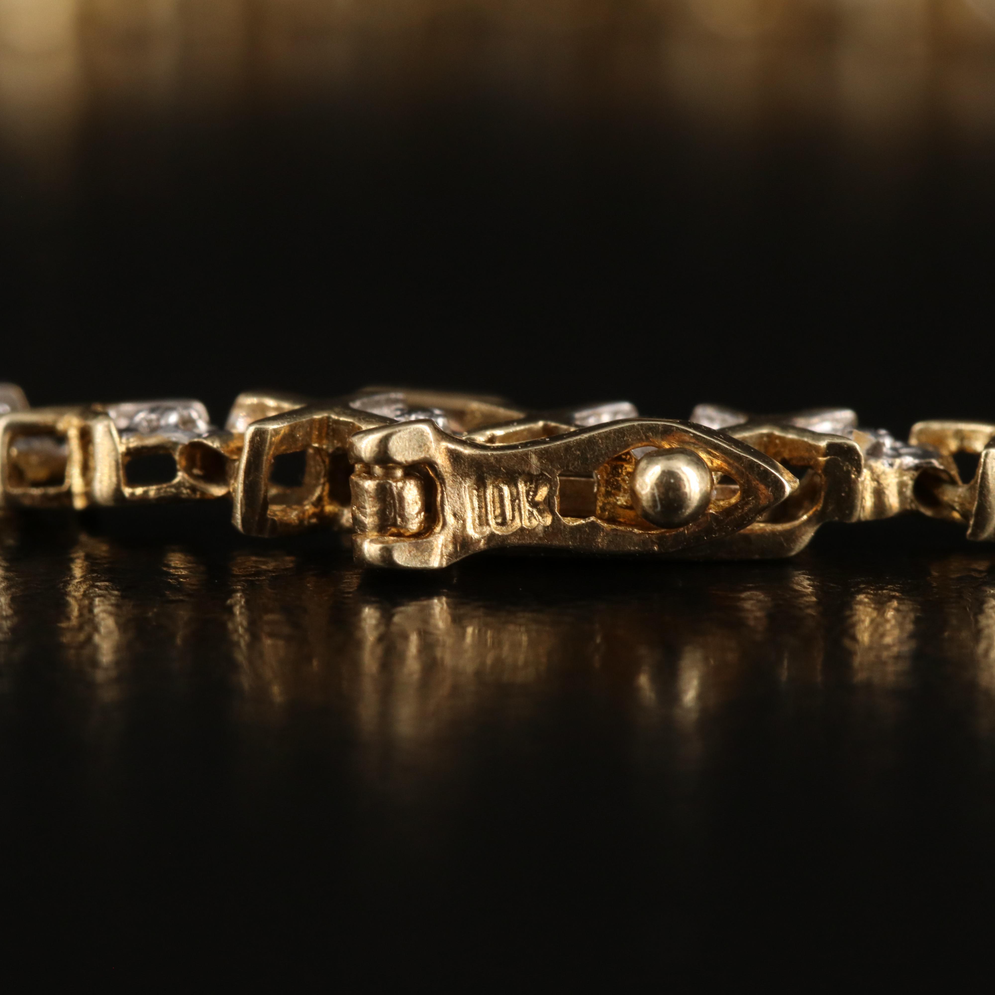 10K 0.08 CTW Diamond "XO" Bracelet