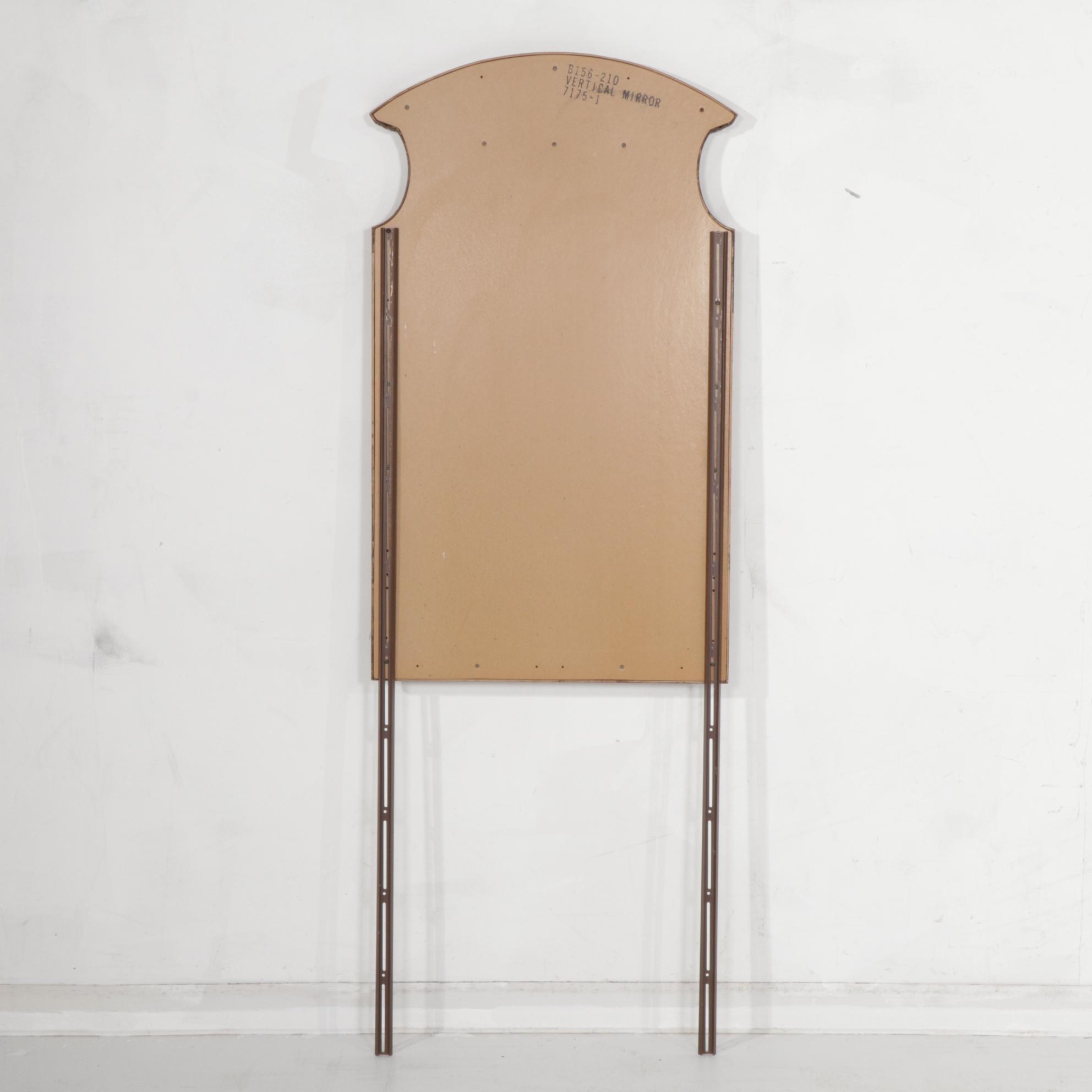 Spanish Baroque Style Fruitwood-Finished Six-Drawer Dresser and Mirror, 1970s