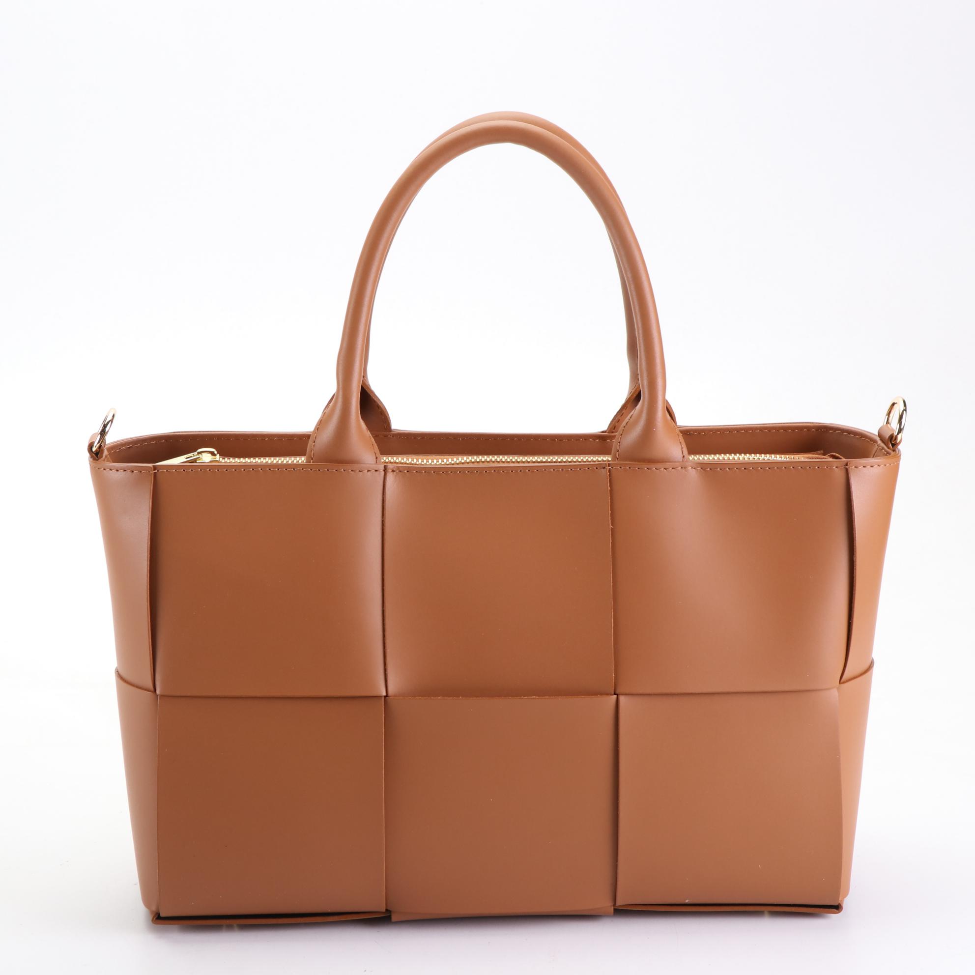 Stella Bianca Woven Zip Tote in Leather and Hogan Handbag in Patent Leather