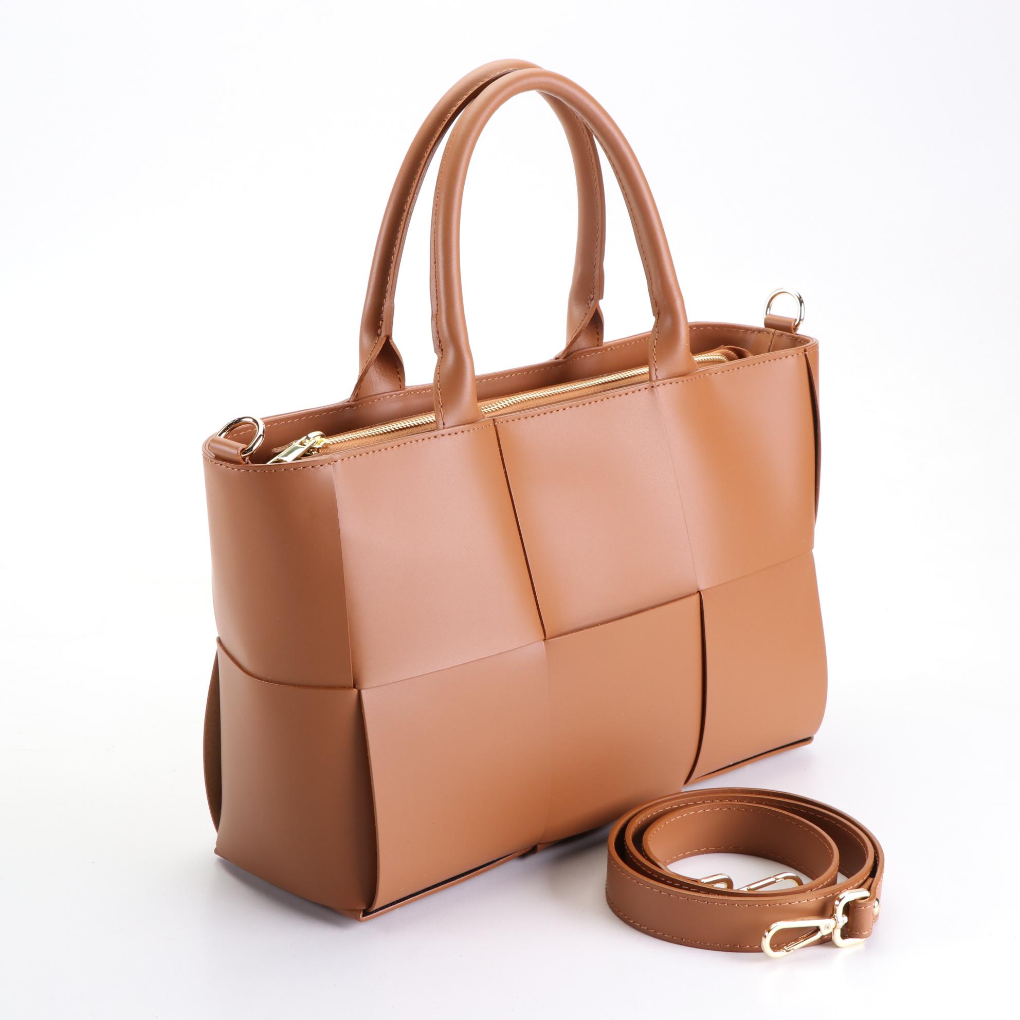 Stella Bianca Woven Zip Tote in Leather and Hogan Handbag in Patent Leather