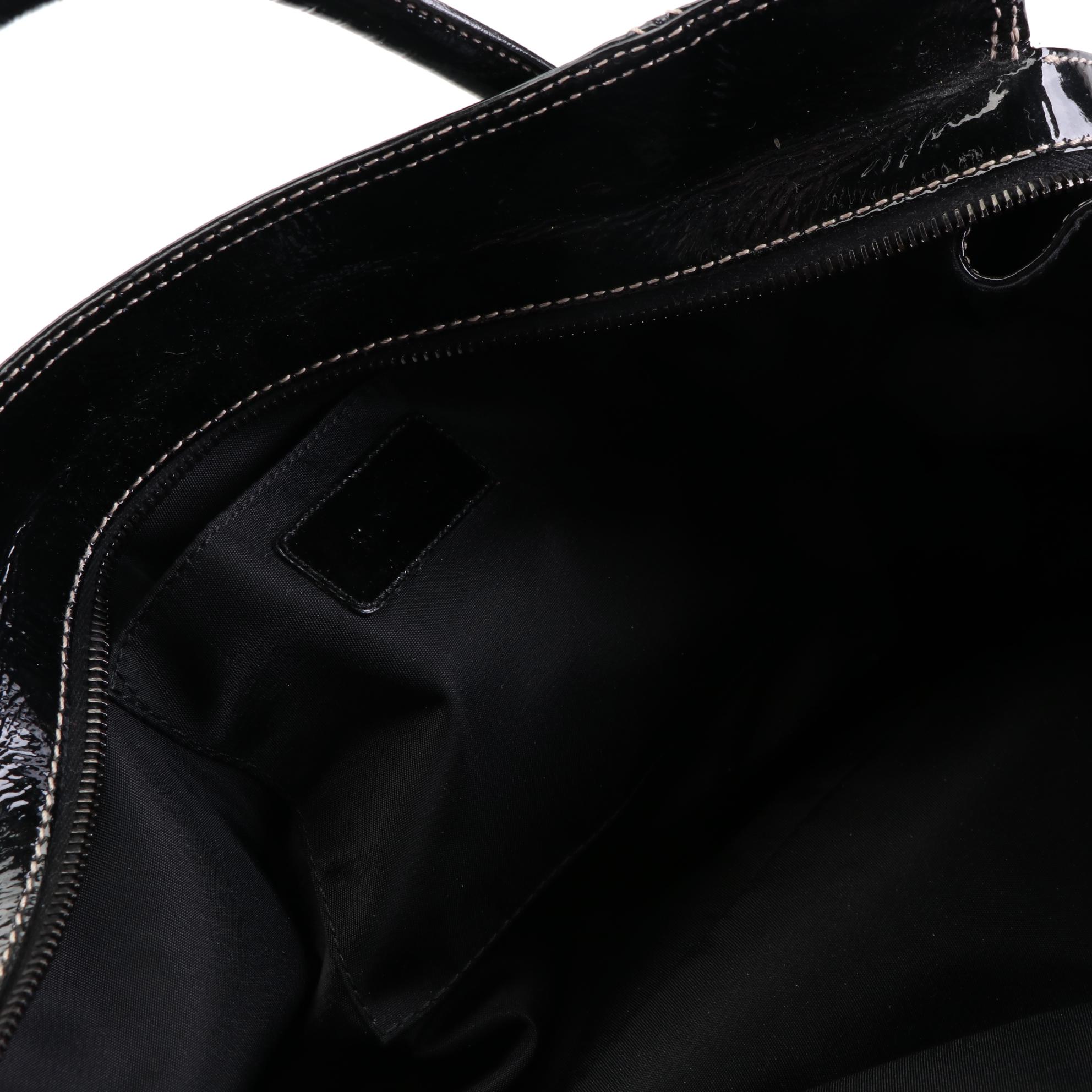 Stella Bianca Woven Zip Tote in Leather and Hogan Handbag in Patent Leather