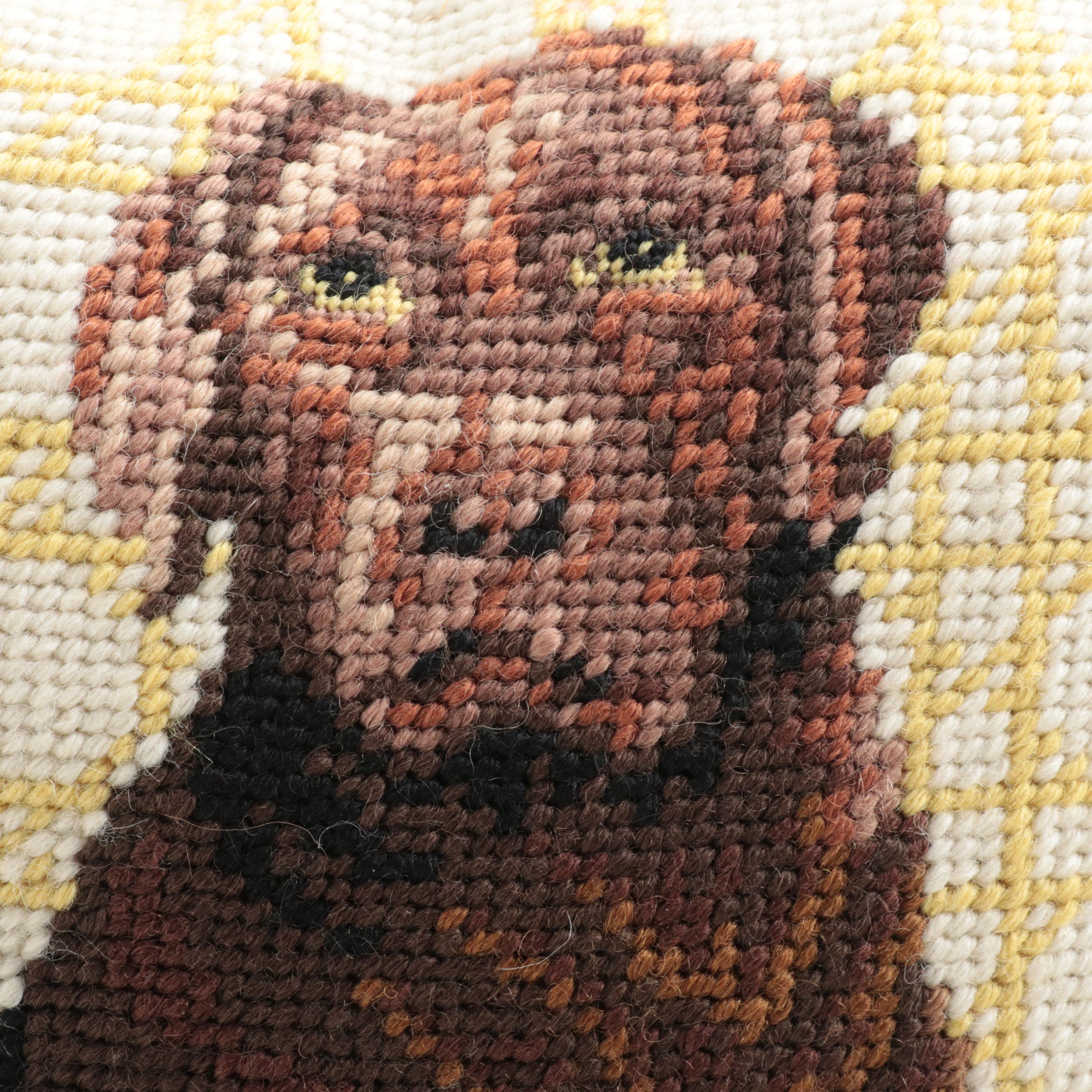 Labrador Retriever Accent Pillow, Brass Wastepaper Bin and Decorative Clock Face