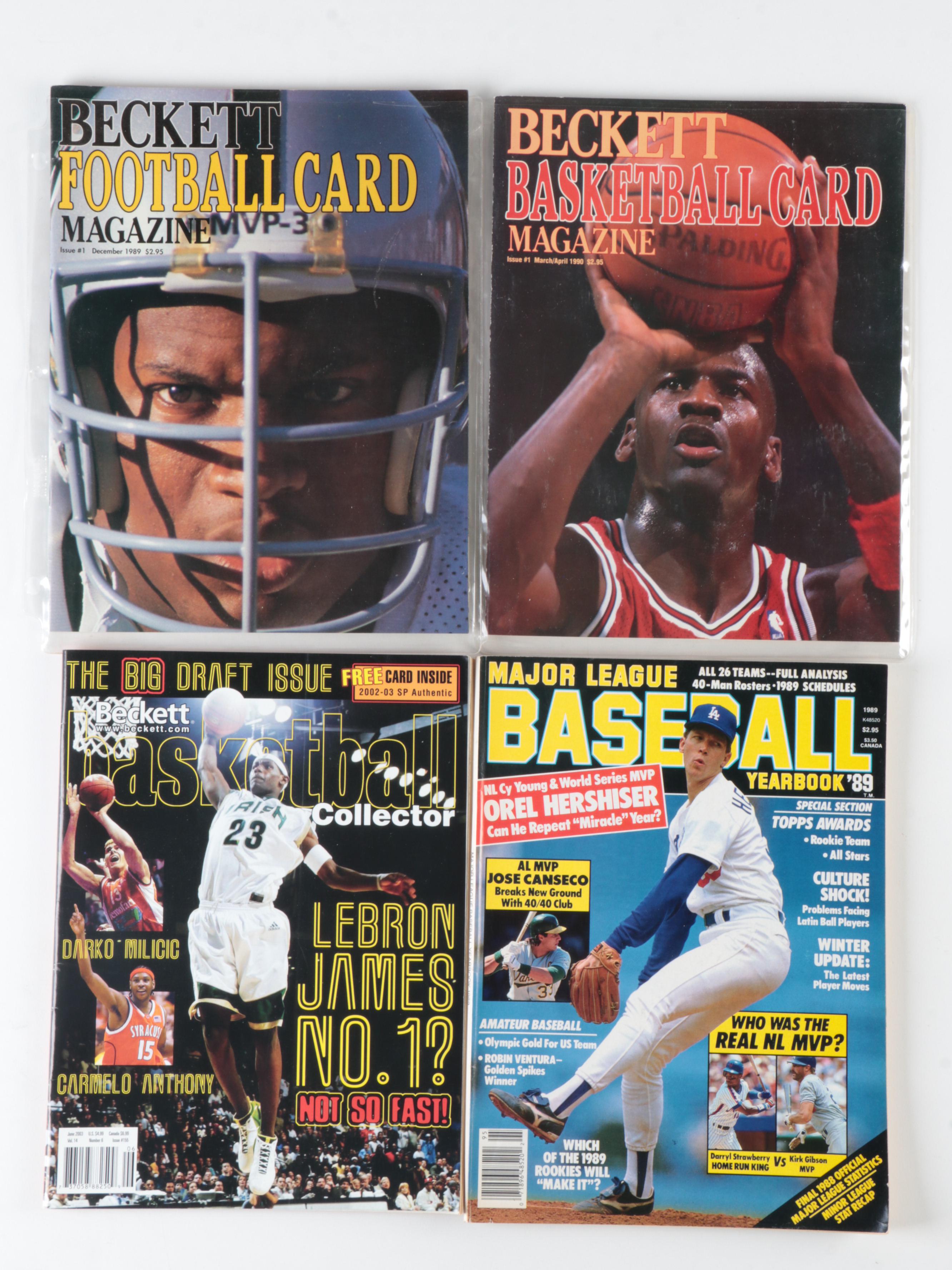 Beckett Baseball, Basketball and Football Cards Price Guides, Late 20th Century