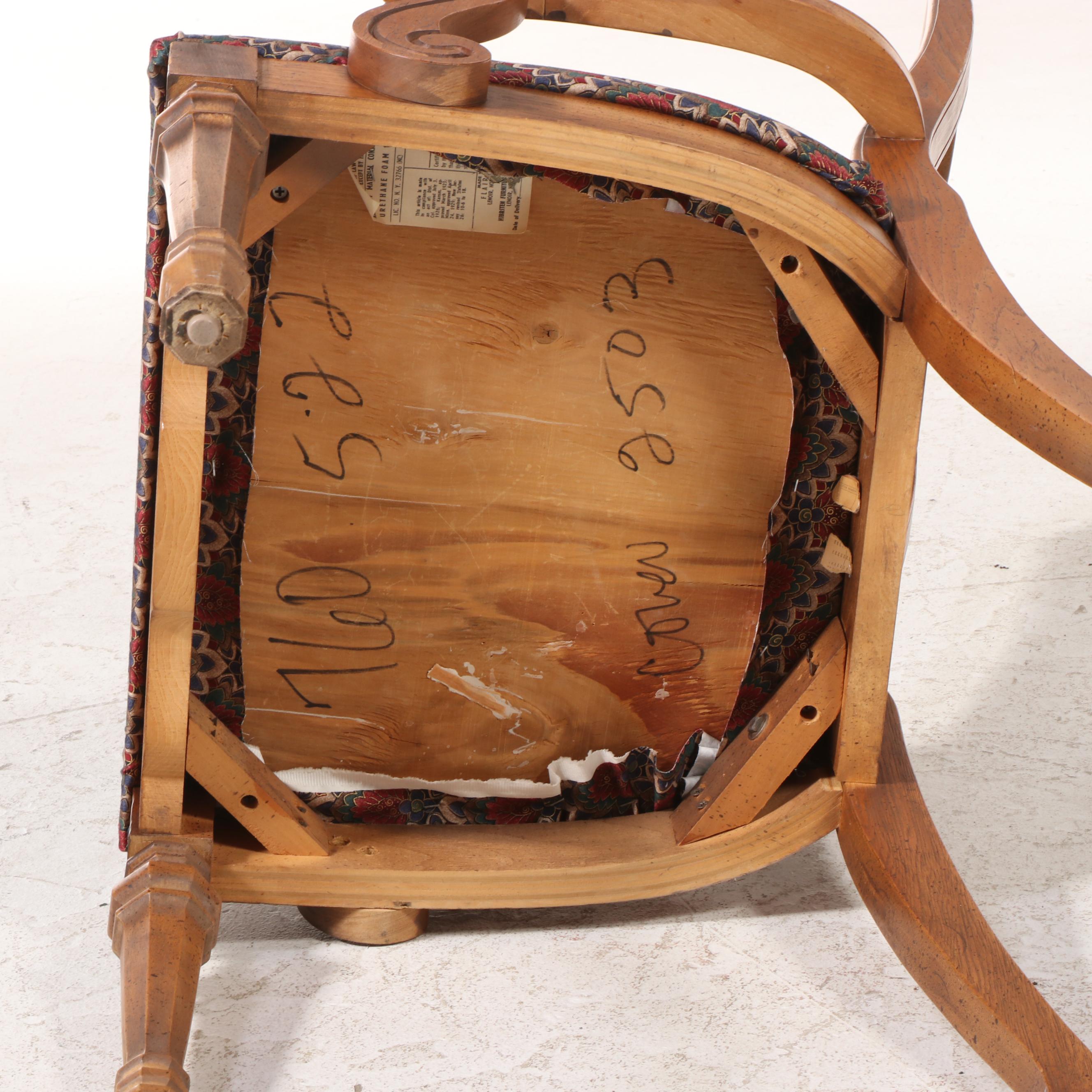 Nine-Piece Hibriten Furniture Co. French Provincial Style Oak Dining Set