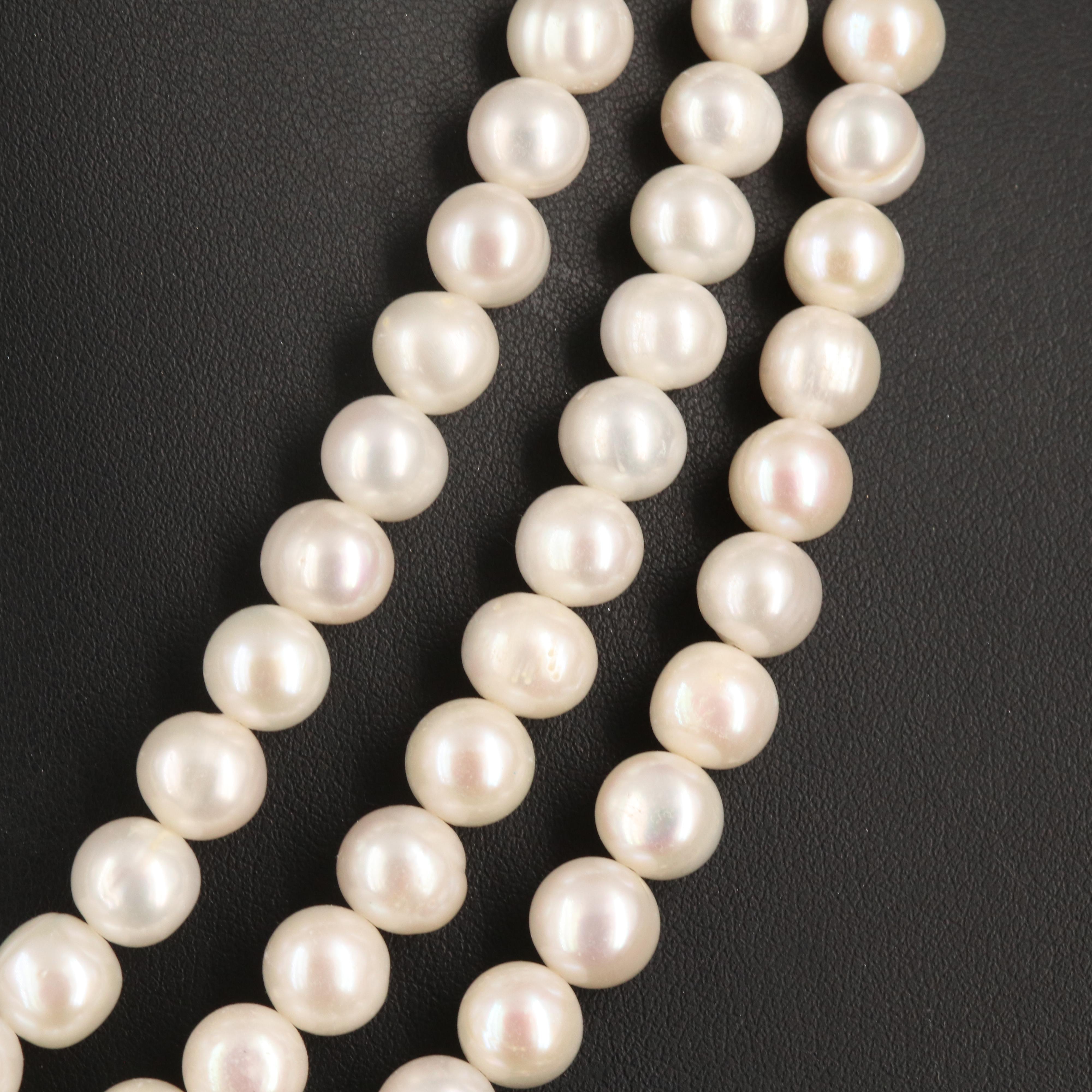 Sterling Amethyst, Ruby and Pearl Necklace