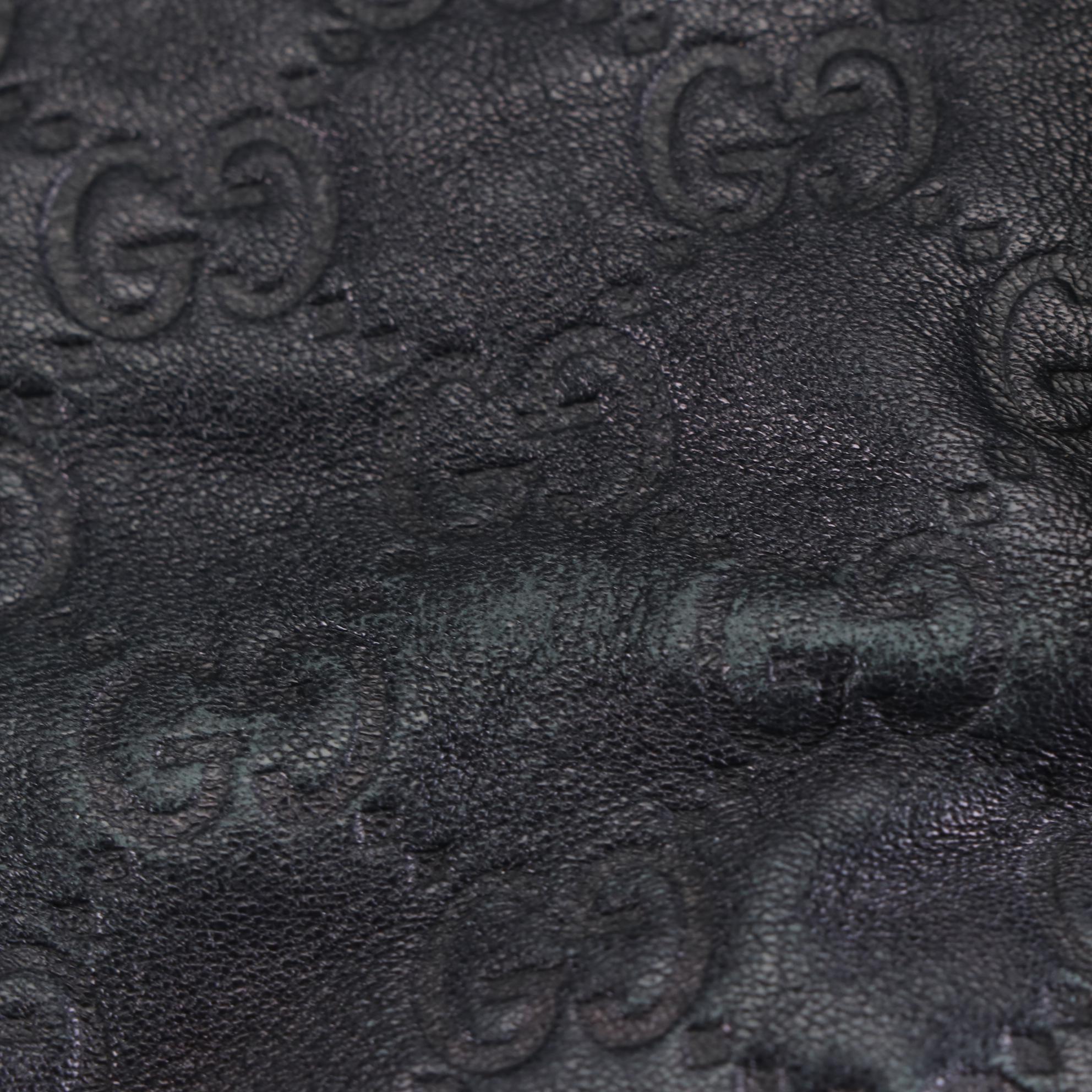 Gucci Bree Dome Shoulder Bag in Black Guccissima Leather